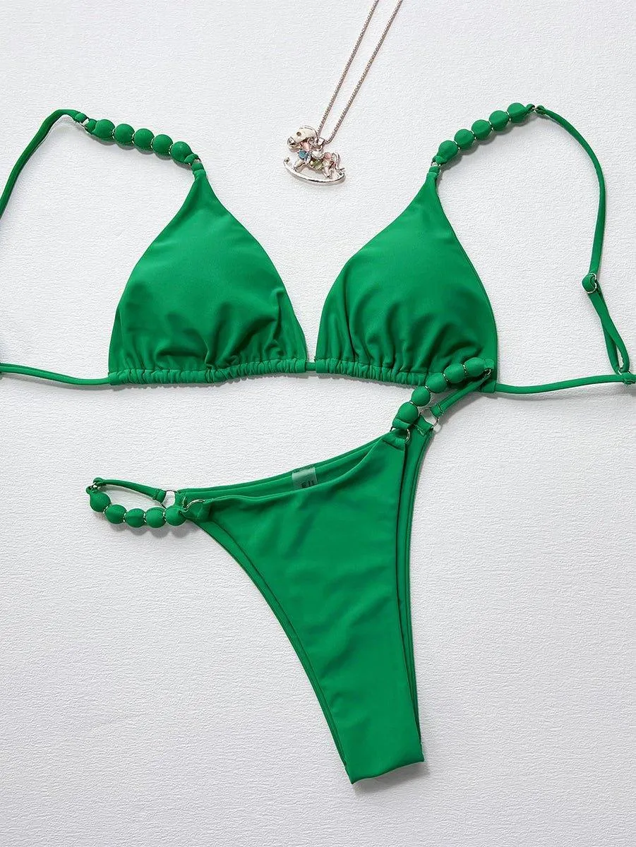 GFIT® Sexy Green Triangle Bikini Sets