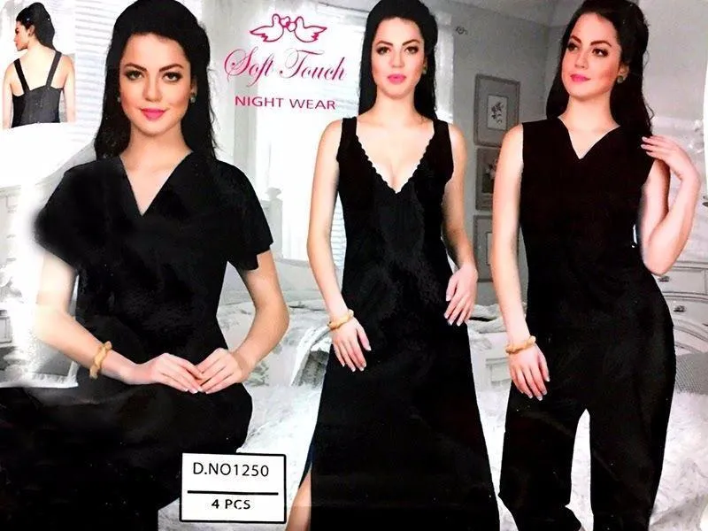 Honeymoon Nighty Sets Wedding Nighty Sets - 1250 - 4 Pieces Nighty Sets