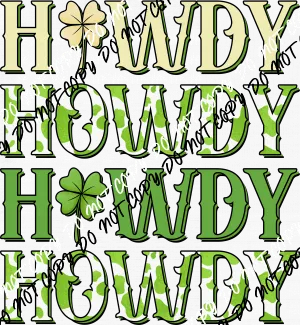 Howdy St. Patrick's Day DTF Transfer