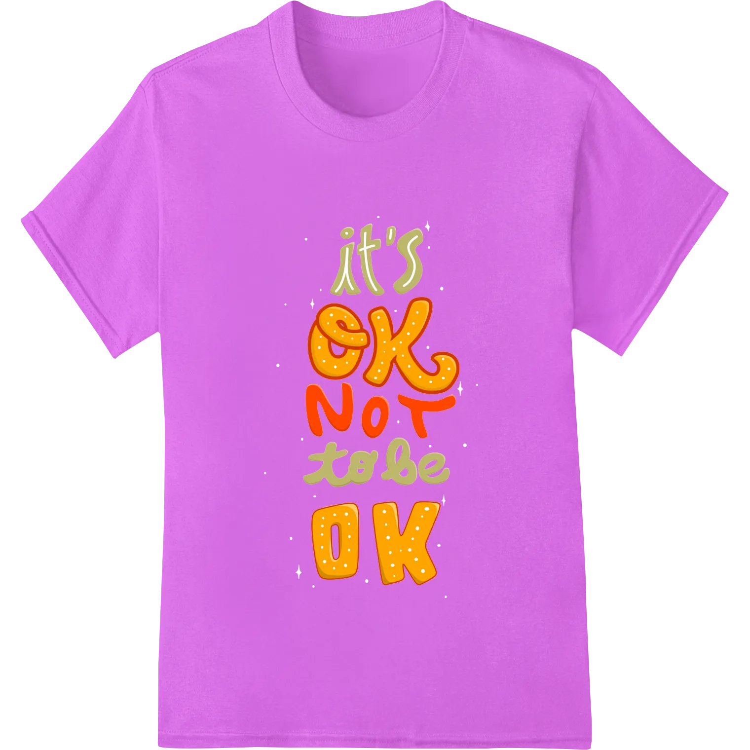 It's OK Not To Be OK - Motivational Typography Print