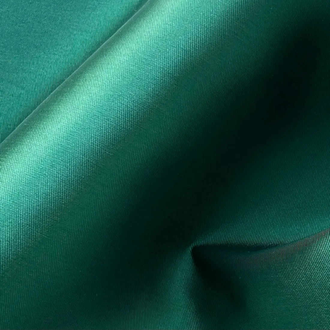 Jade Green Crisp Polyester Mikado Twill