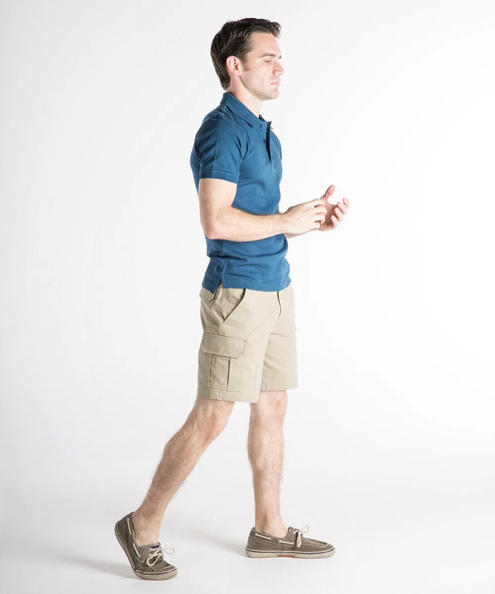 'Jason' Tall Men's Cargo Shorts: Sanded Cotton, Tan - Sz 33 and 42 / Tall - FINAL SALE