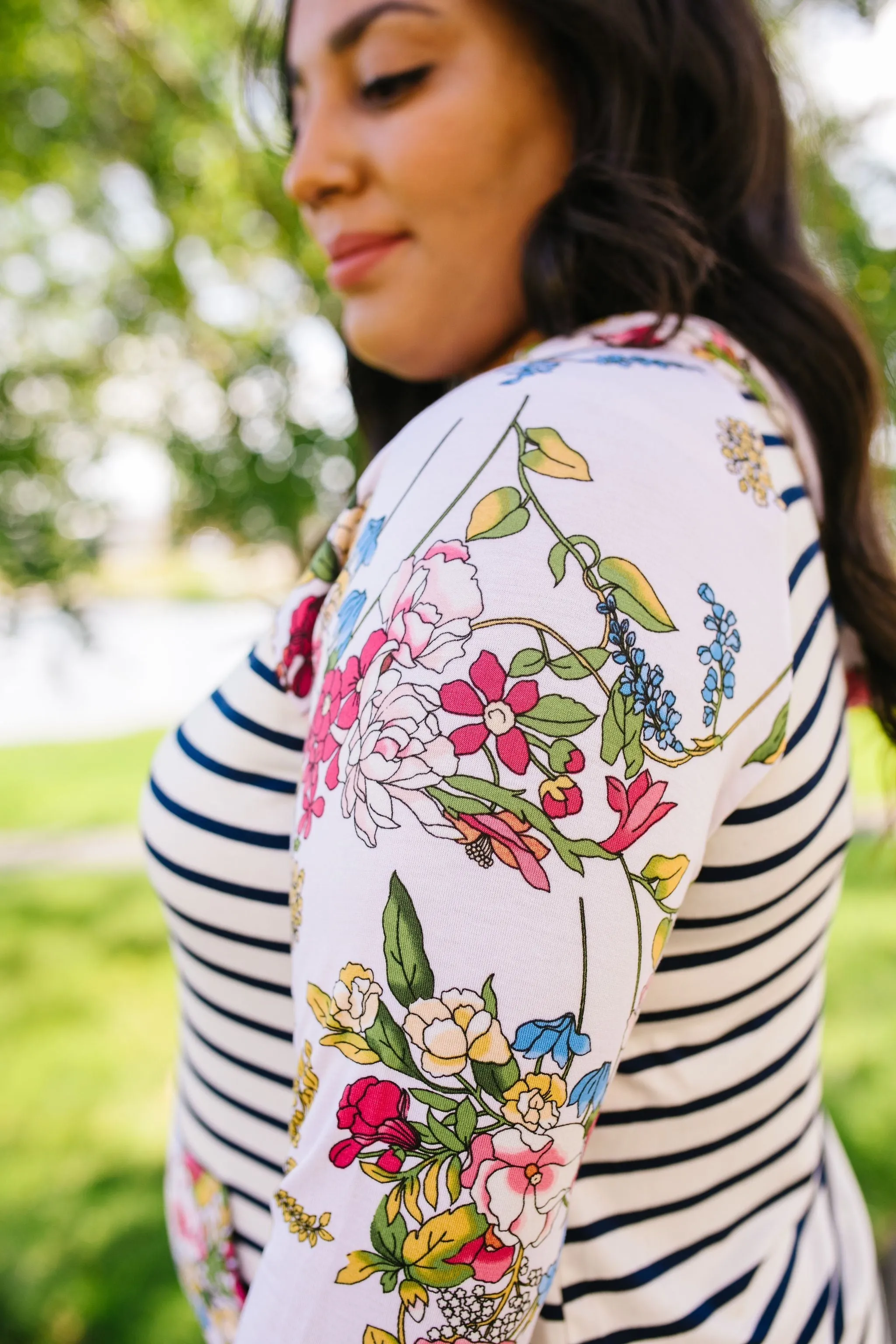 Kangaroo Pocket Full of Flowers Hoodie
