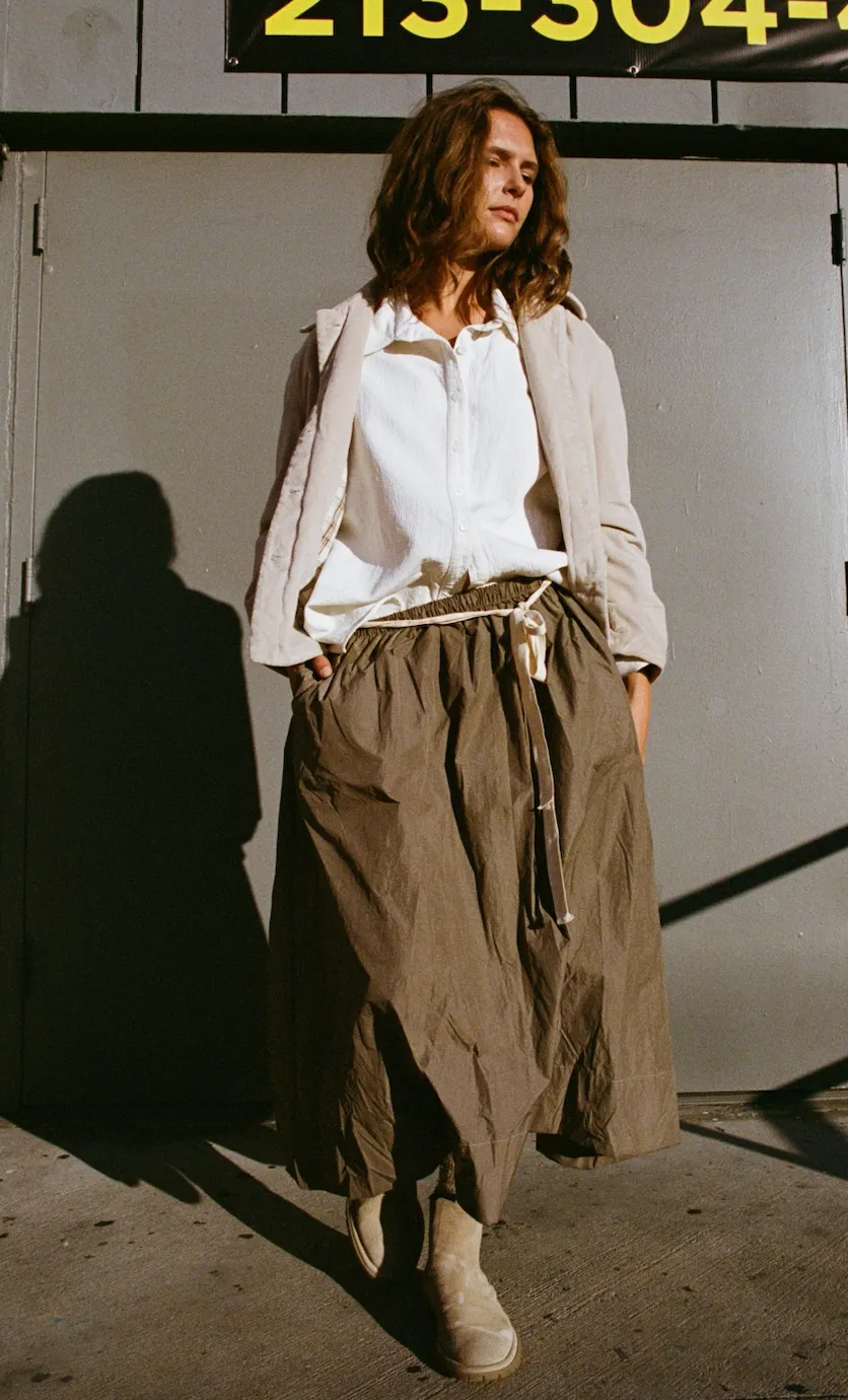 KHAKI TECH SKIRT