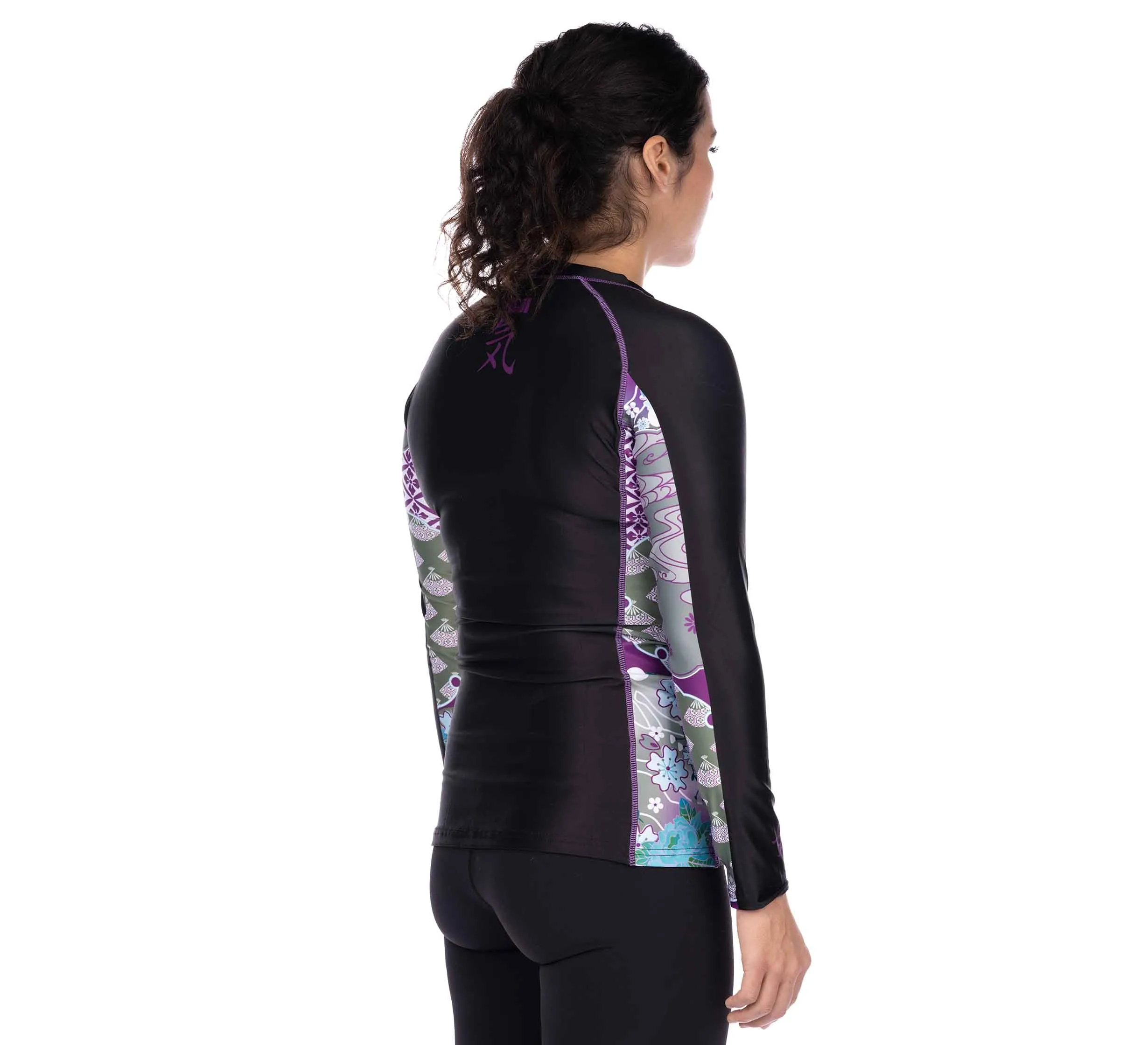Kimono Kid's Long Sleeve Rashguard Purple