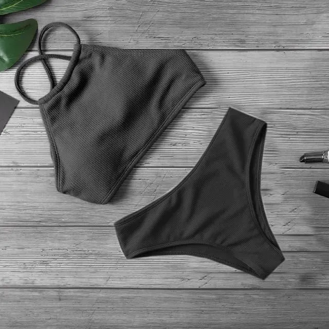 Knitted Padded Bikini Set