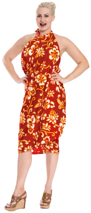 LA LEELA Women's Plus Size Swimwear Wraps Sarong Cover Up Dress Wrap Full Long B