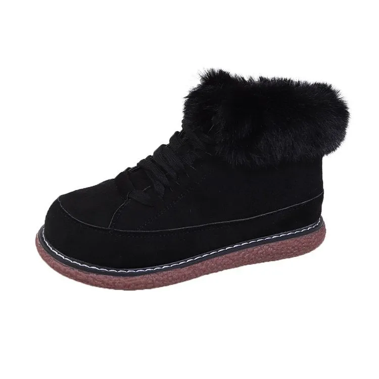 Lace up Low Top Platform Snow Boots