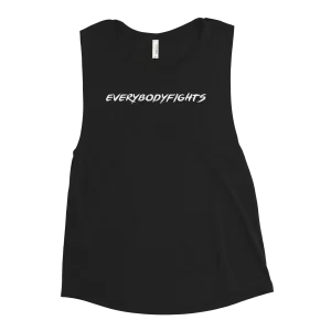 Ladies’ Muscle Tank everybodyfights brushstroke