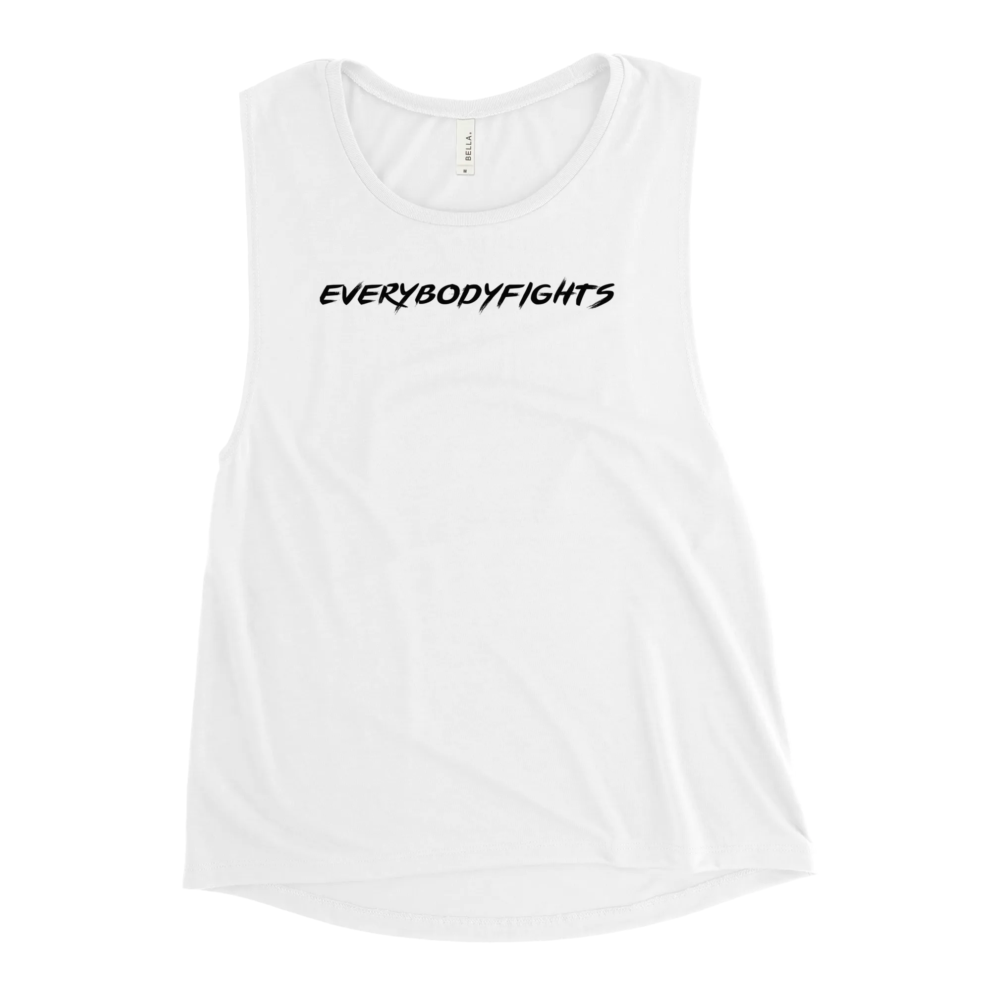 Ladies’ Muscle Tank everybodyfights brushstroke