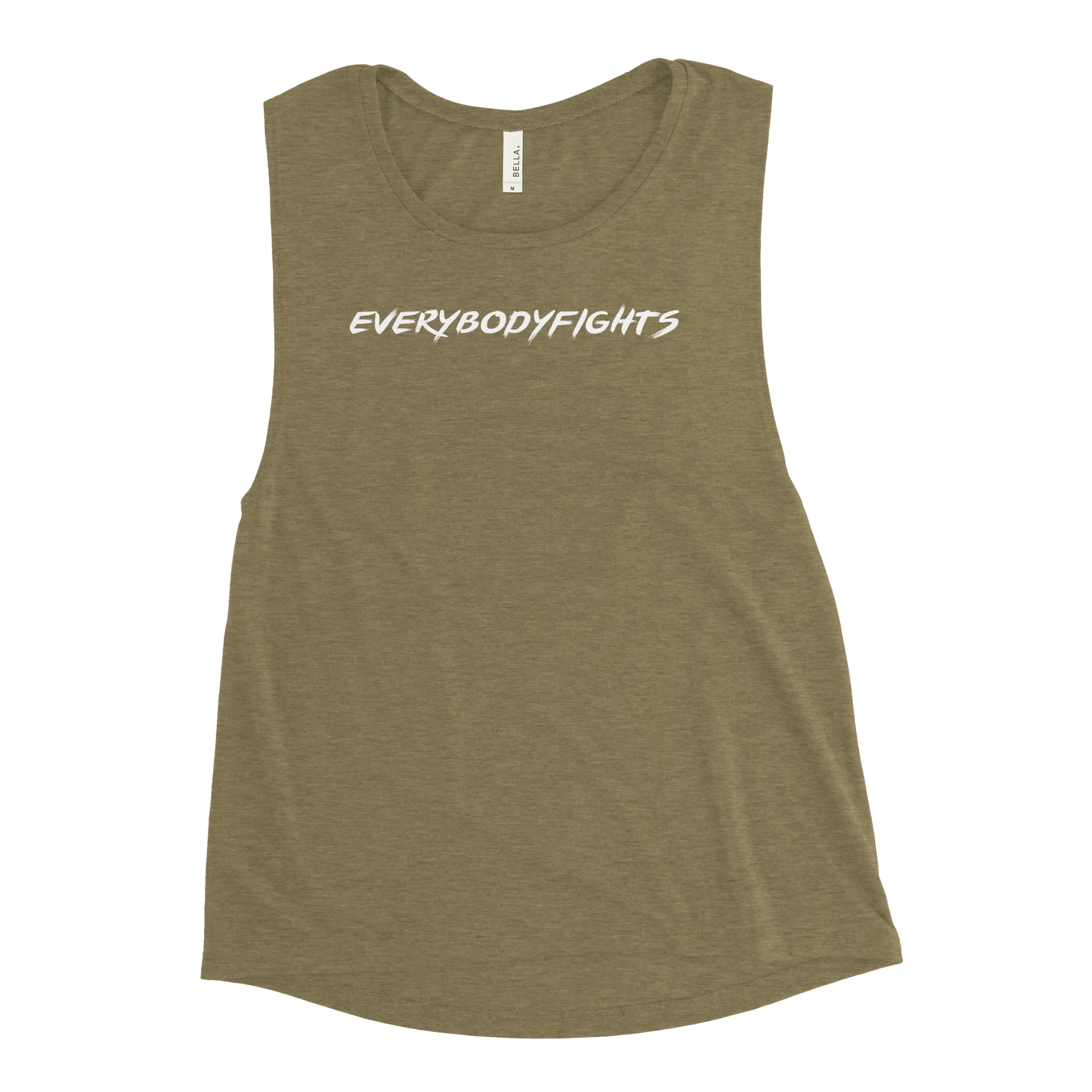 Ladies’ Muscle Tank everybodyfights brushstroke
