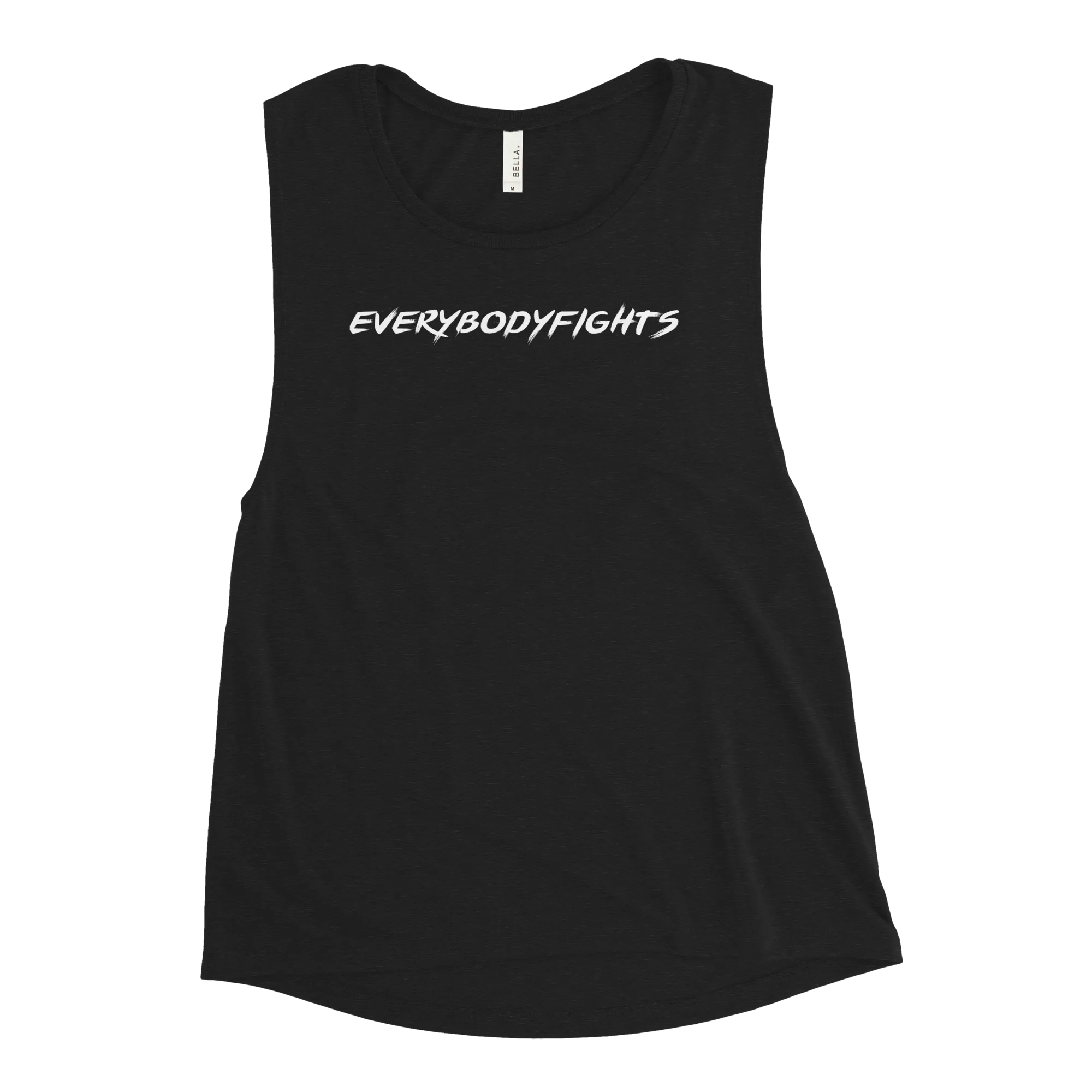 Ladies’ Muscle Tank everybodyfights brushstroke