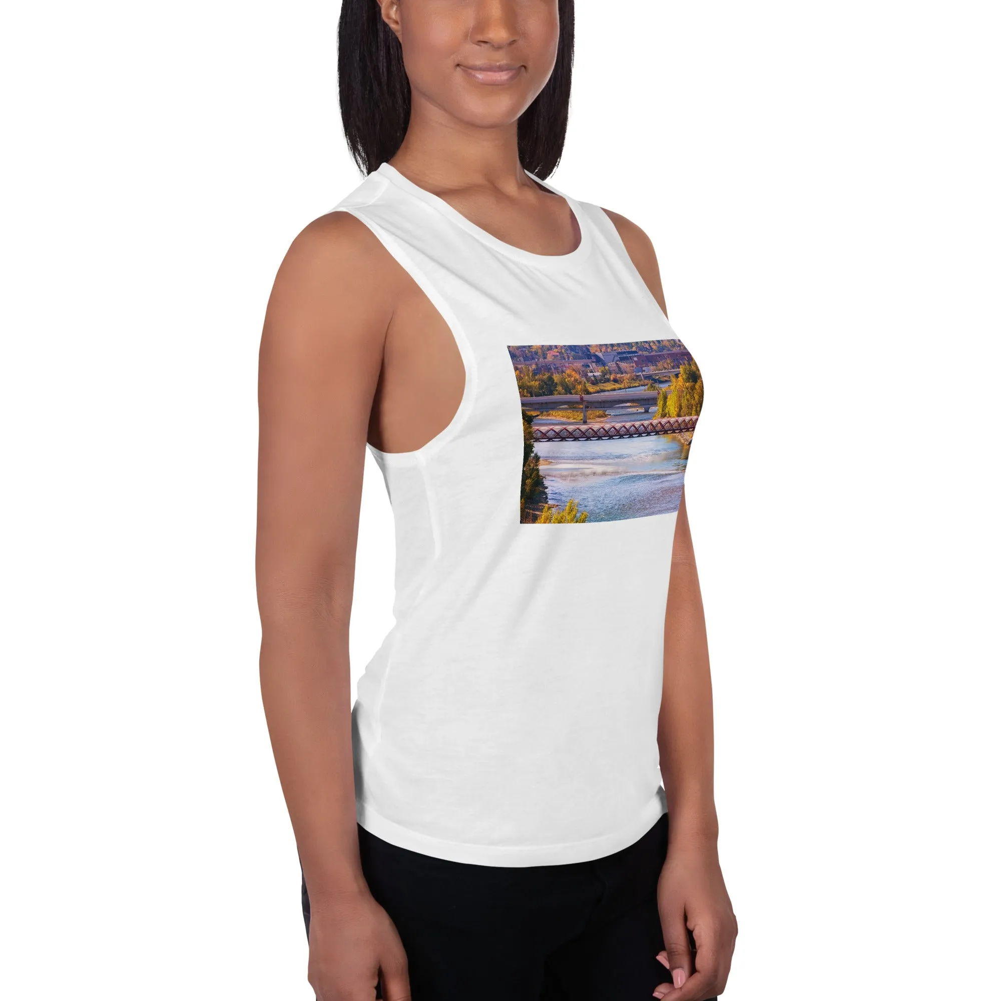 Ladies’ Muscle Tank - Peace Bridge McHugh Bluff Fall