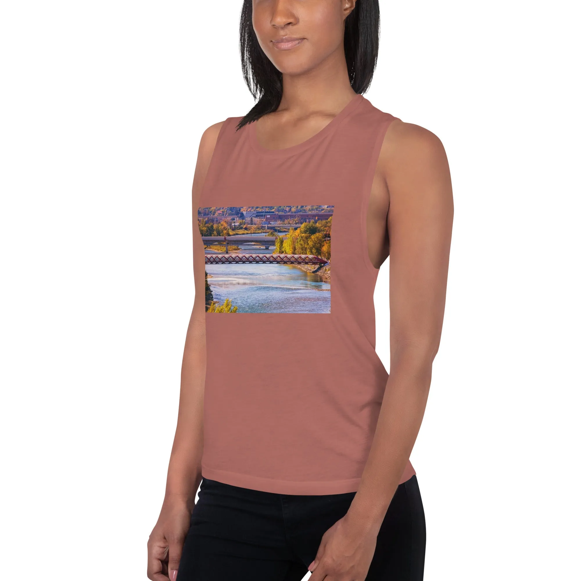 Ladies’ Muscle Tank - Peace Bridge McHugh Bluff Fall
