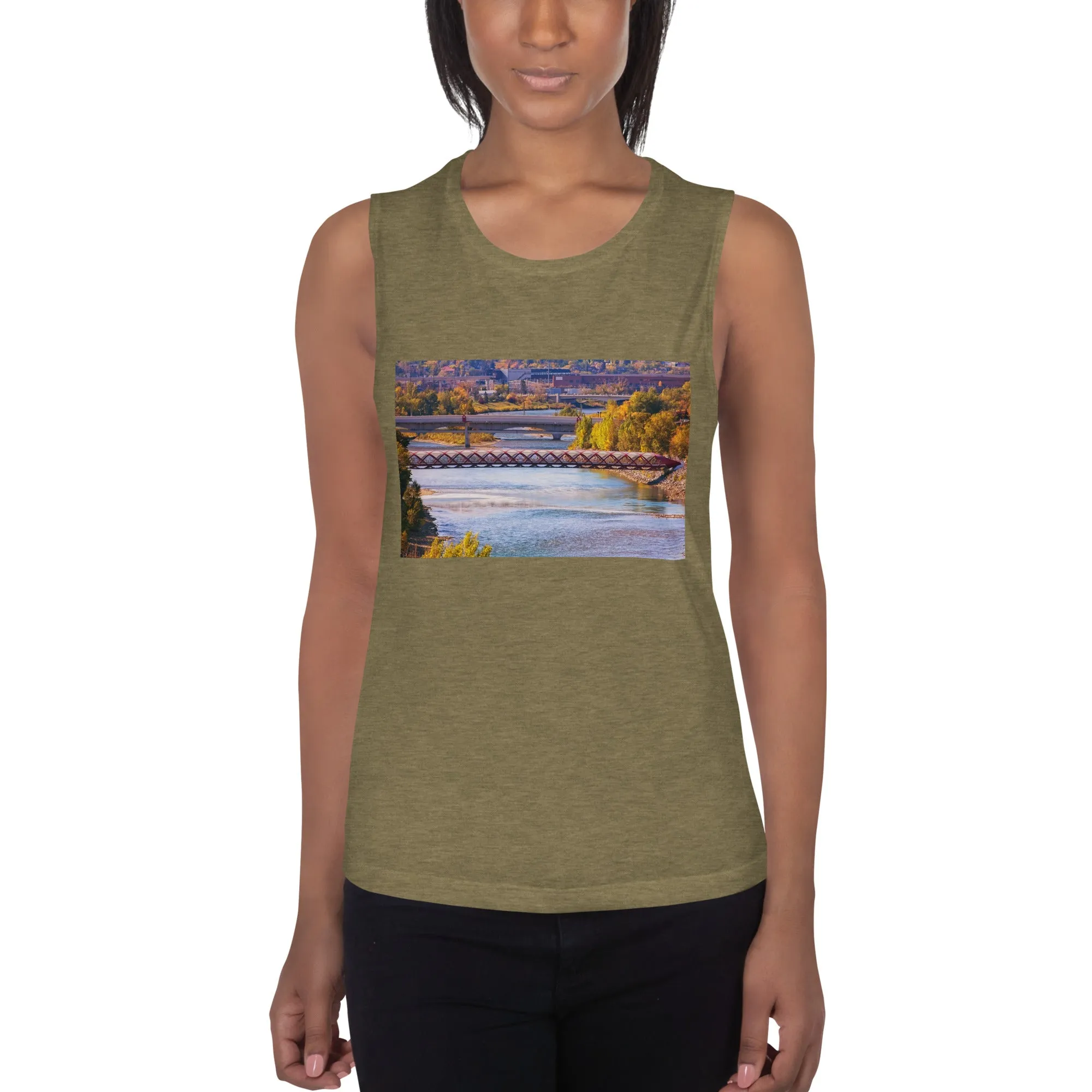 Ladies’ Muscle Tank - Peace Bridge McHugh Bluff Fall