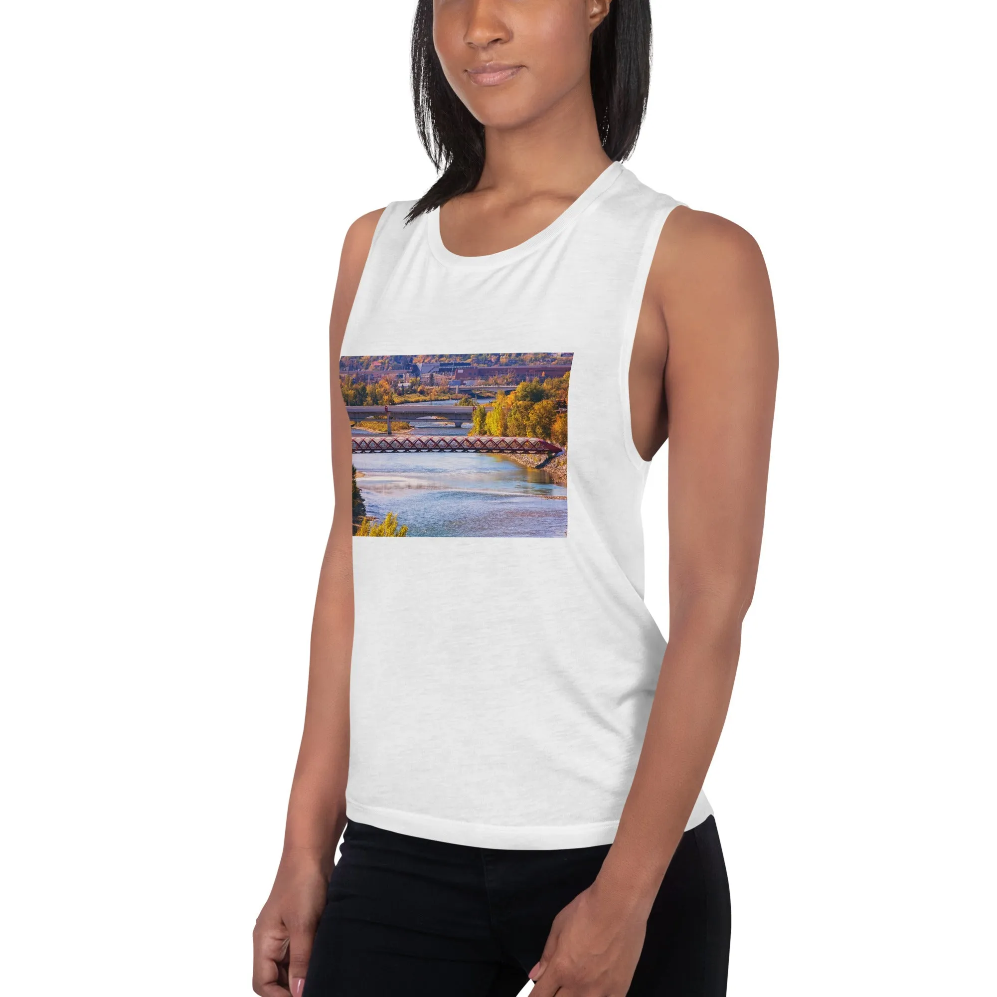 Ladies’ Muscle Tank - Peace Bridge McHugh Bluff Fall