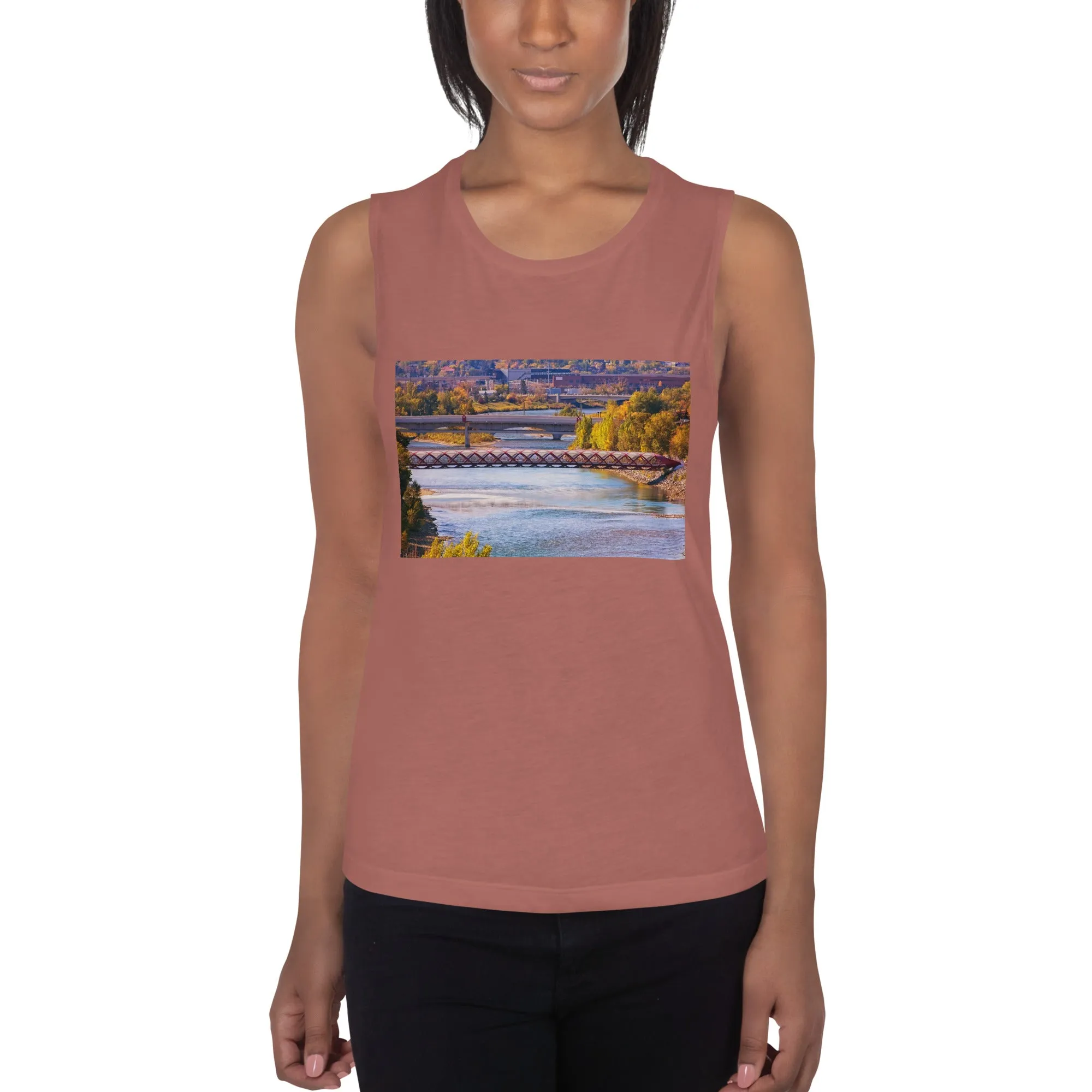 Ladies’ Muscle Tank - Peace Bridge McHugh Bluff Fall
