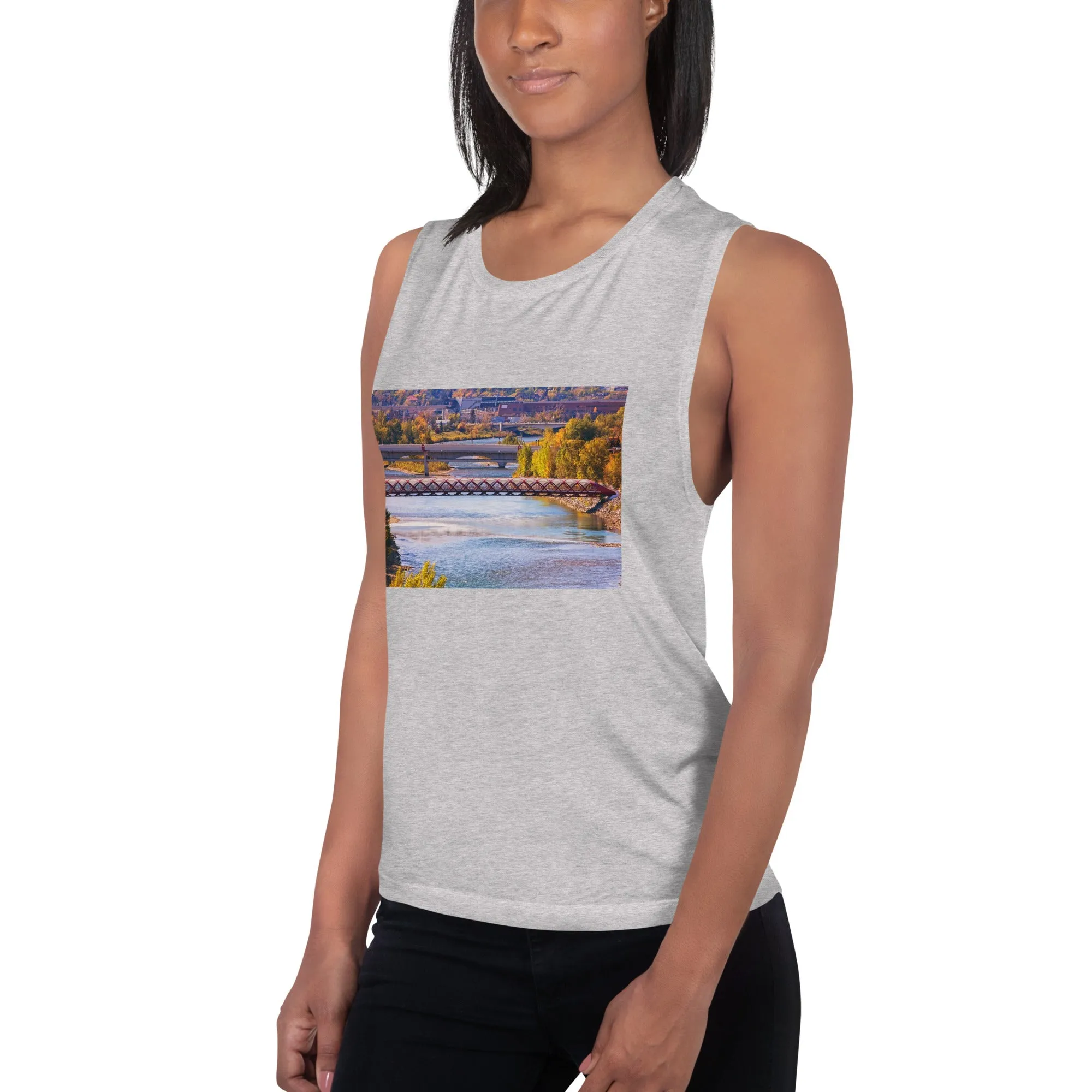 Ladies’ Muscle Tank - Peace Bridge McHugh Bluff Fall