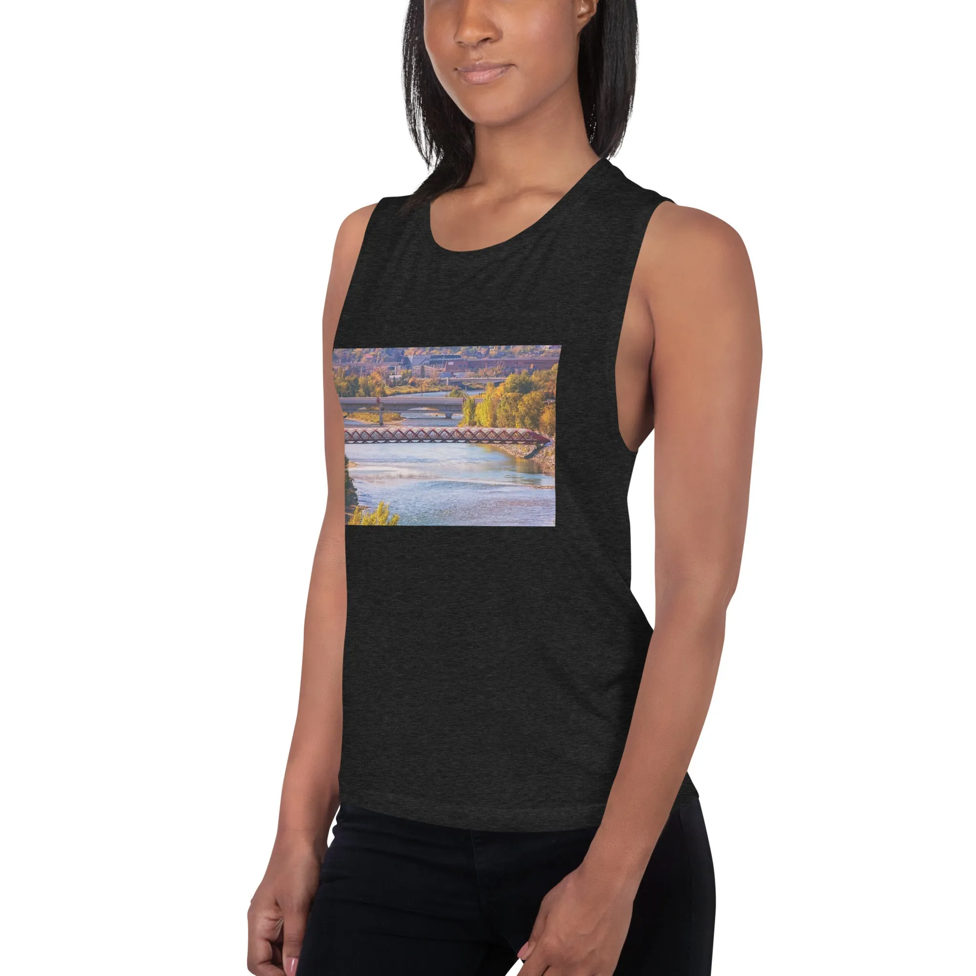 Ladies’ Muscle Tank - Peace Bridge McHugh Bluff Fall