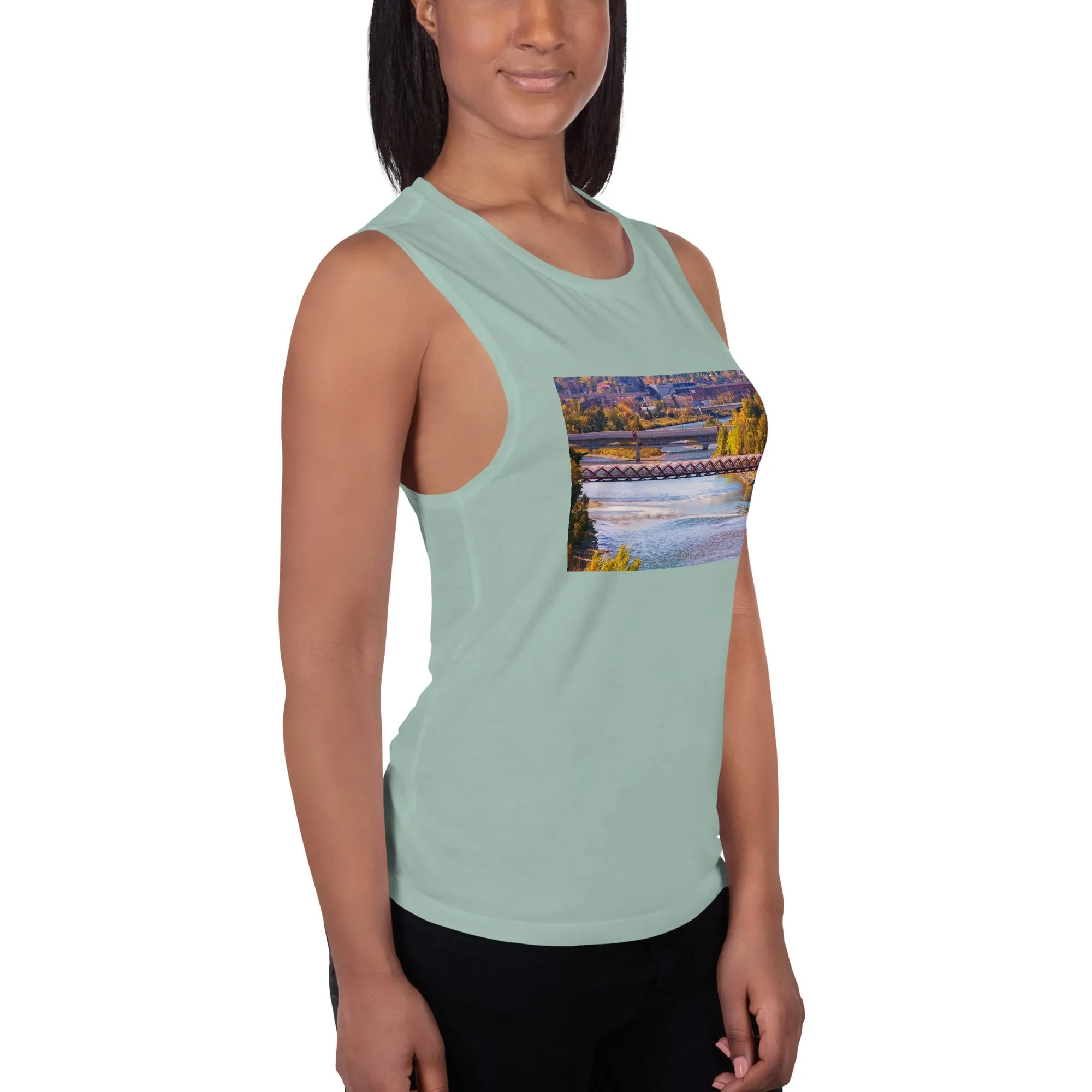 Ladies’ Muscle Tank - Peace Bridge McHugh Bluff Fall
