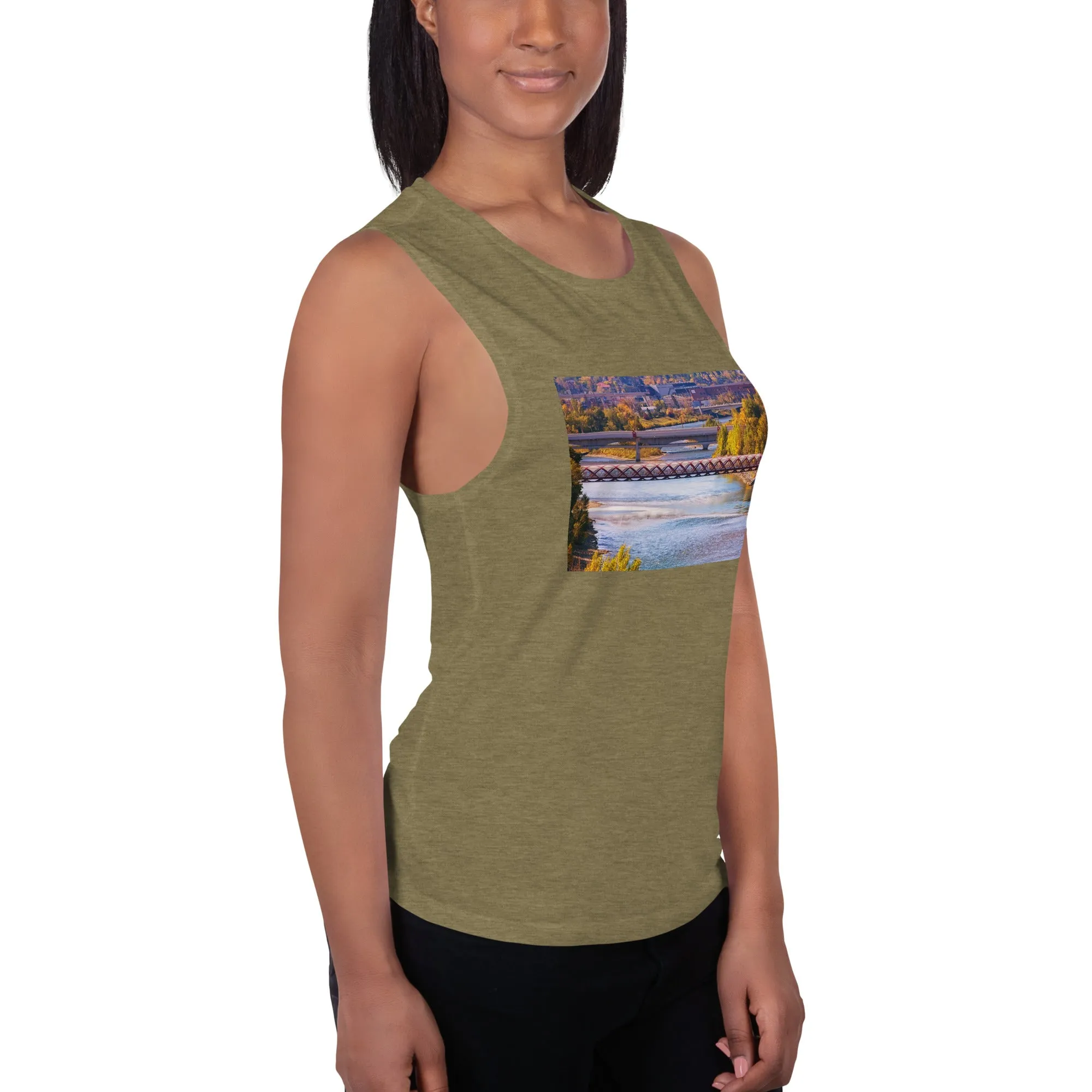 Ladies’ Muscle Tank - Peace Bridge McHugh Bluff Fall