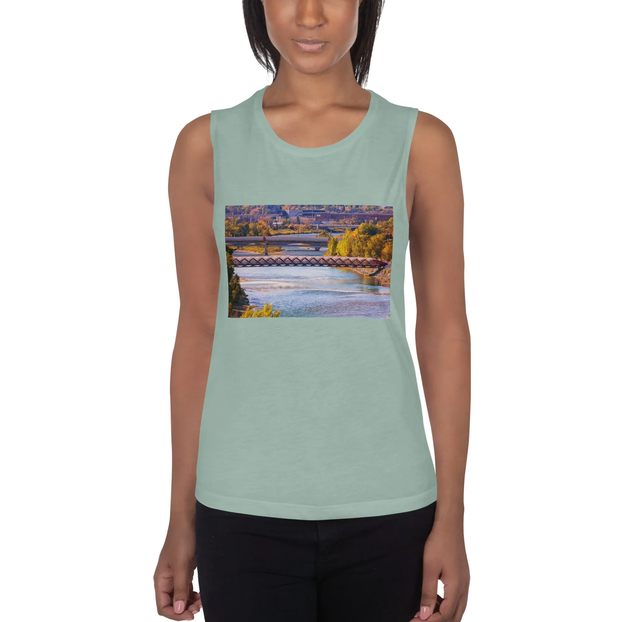 Ladies’ Muscle Tank - Peace Bridge McHugh Bluff Fall