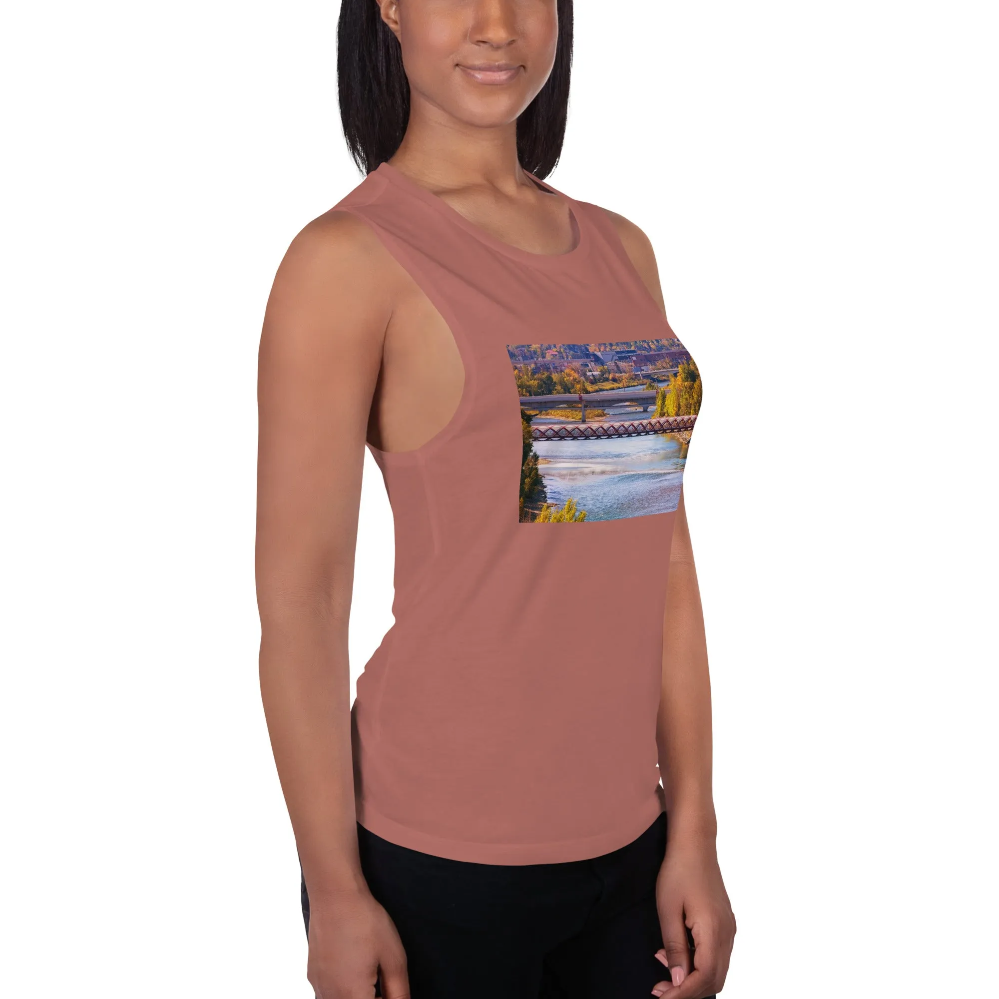 Ladies’ Muscle Tank - Peace Bridge McHugh Bluff Fall