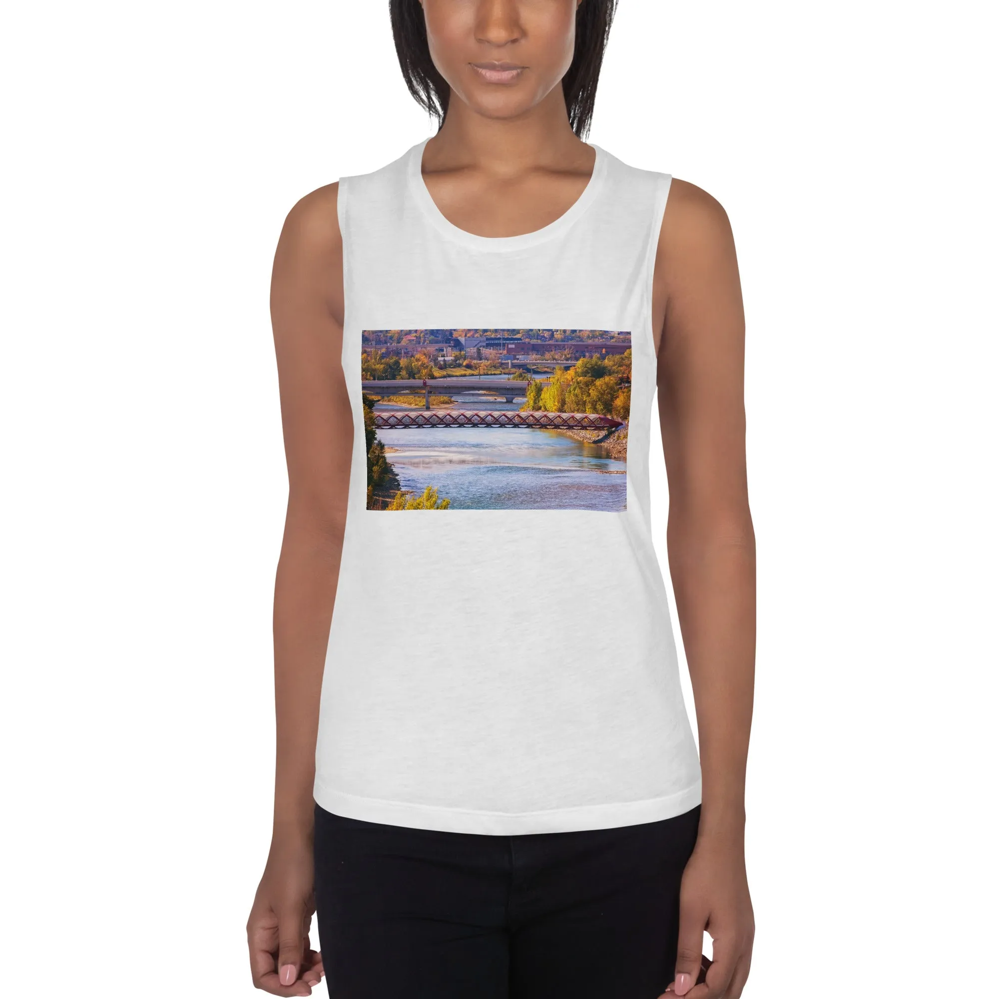 Ladies’ Muscle Tank - Peace Bridge McHugh Bluff Fall