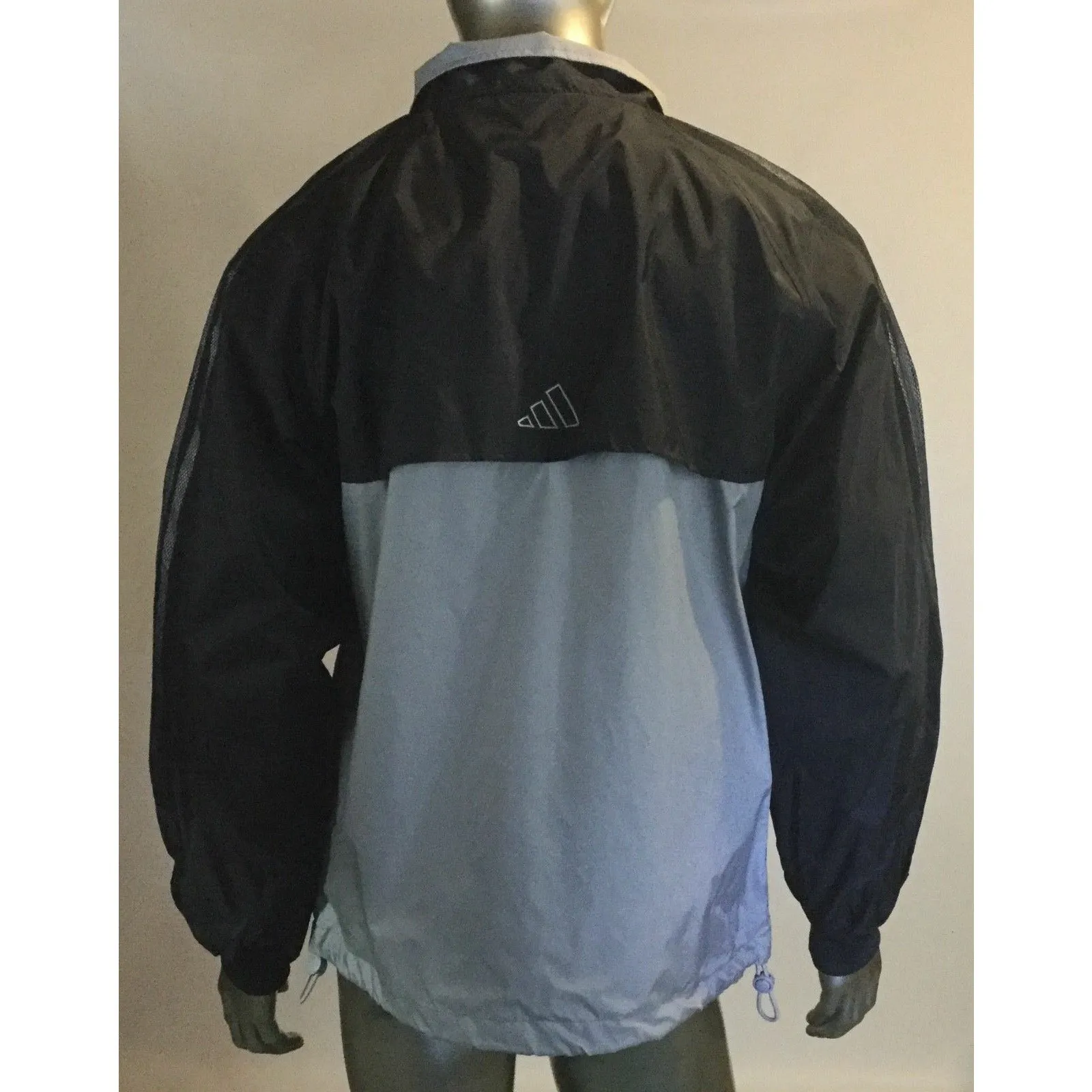 LARGE adidas Originals Men's 3 STRIPED mesh Windbreaker Jacket, Large
