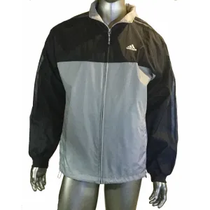 LARGE adidas Originals Men's 3 STRIPED mesh Windbreaker Jacket, Large