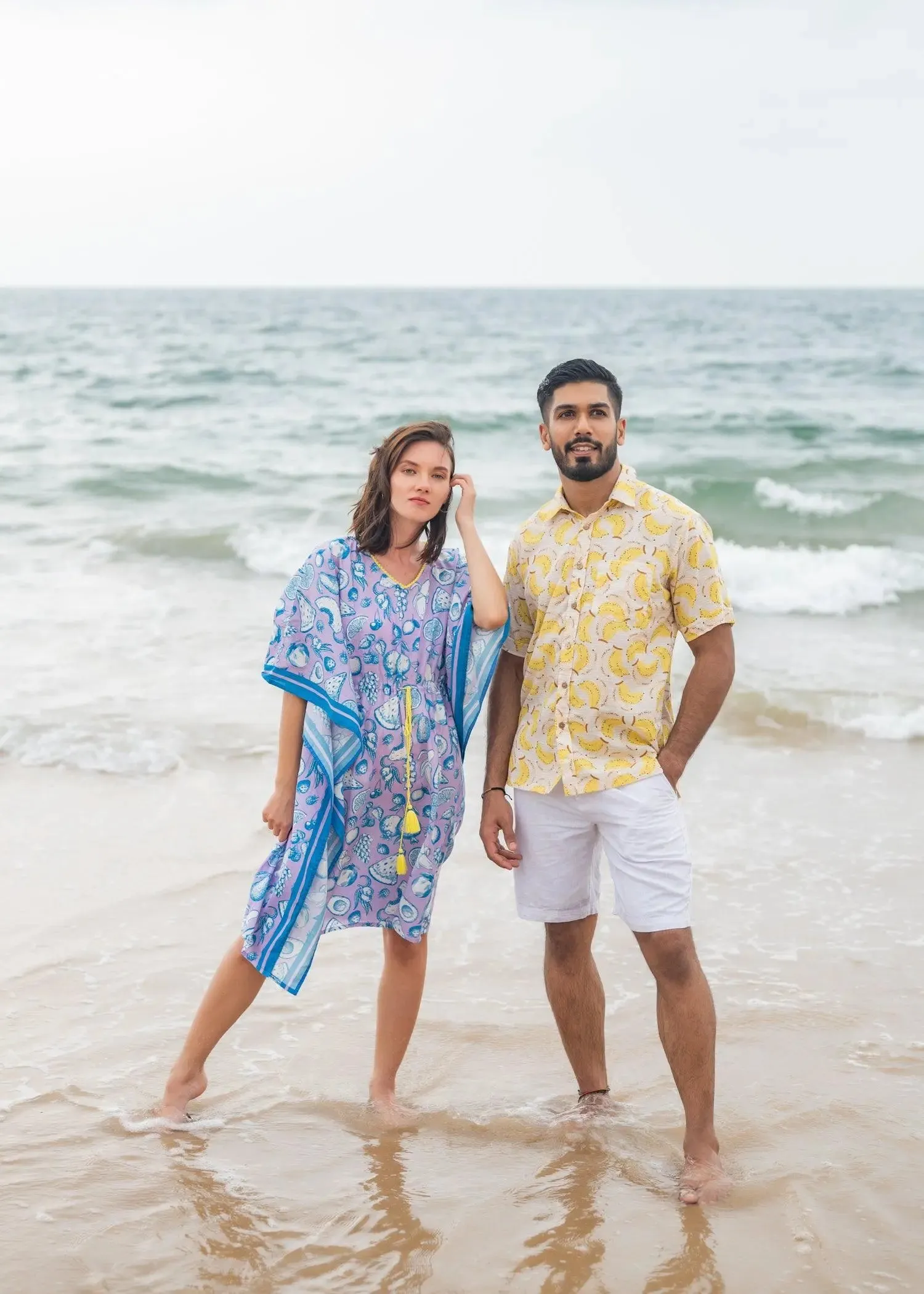 Lavendar Fruir Punch Short Cotton Kaftan