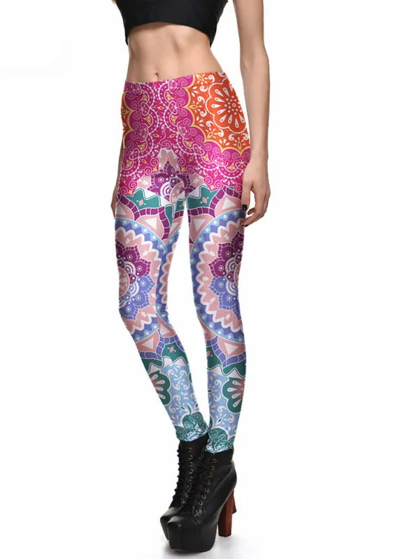 Leggings Color Paper Cutting Digital Printing Pants