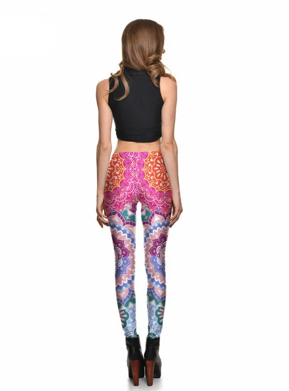 Leggings Color Paper Cutting Digital Printing Pants