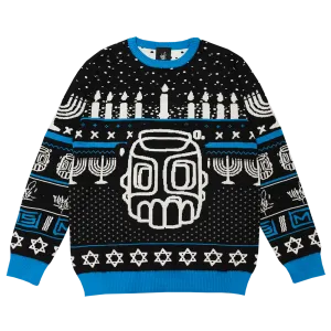 Line Sketch Hanukkah Knit Sweater