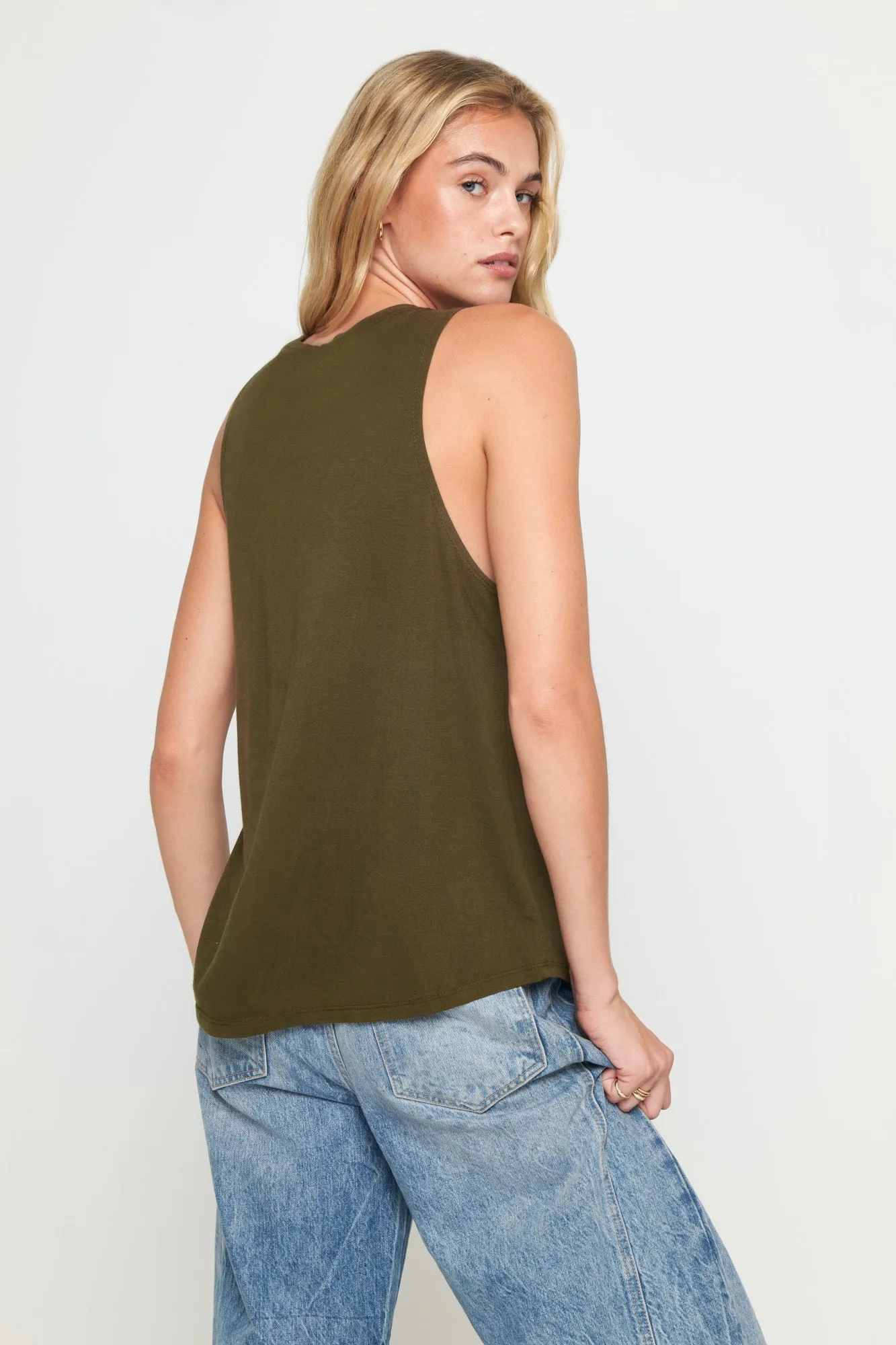 Live Free Jade Muscle Tank