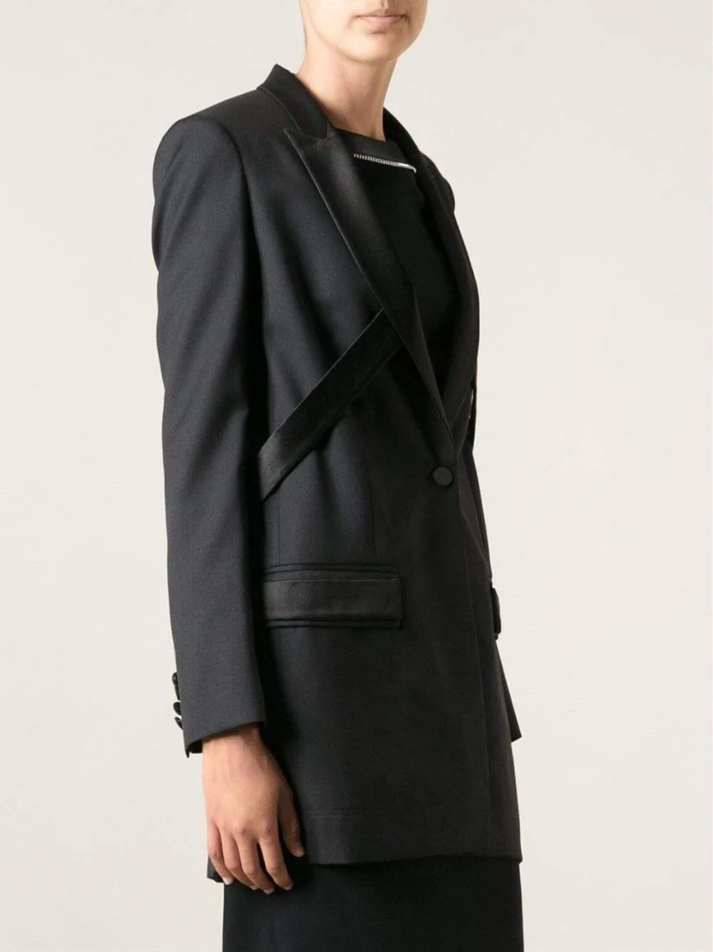 Long Tuxedo Blazer