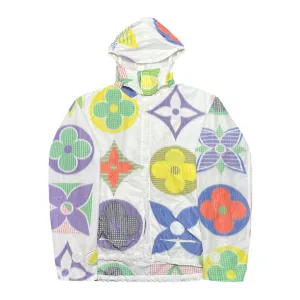 Louis Vuitton Flower Monogram Windbreaker Jacket White Multicolor Pre-Owned