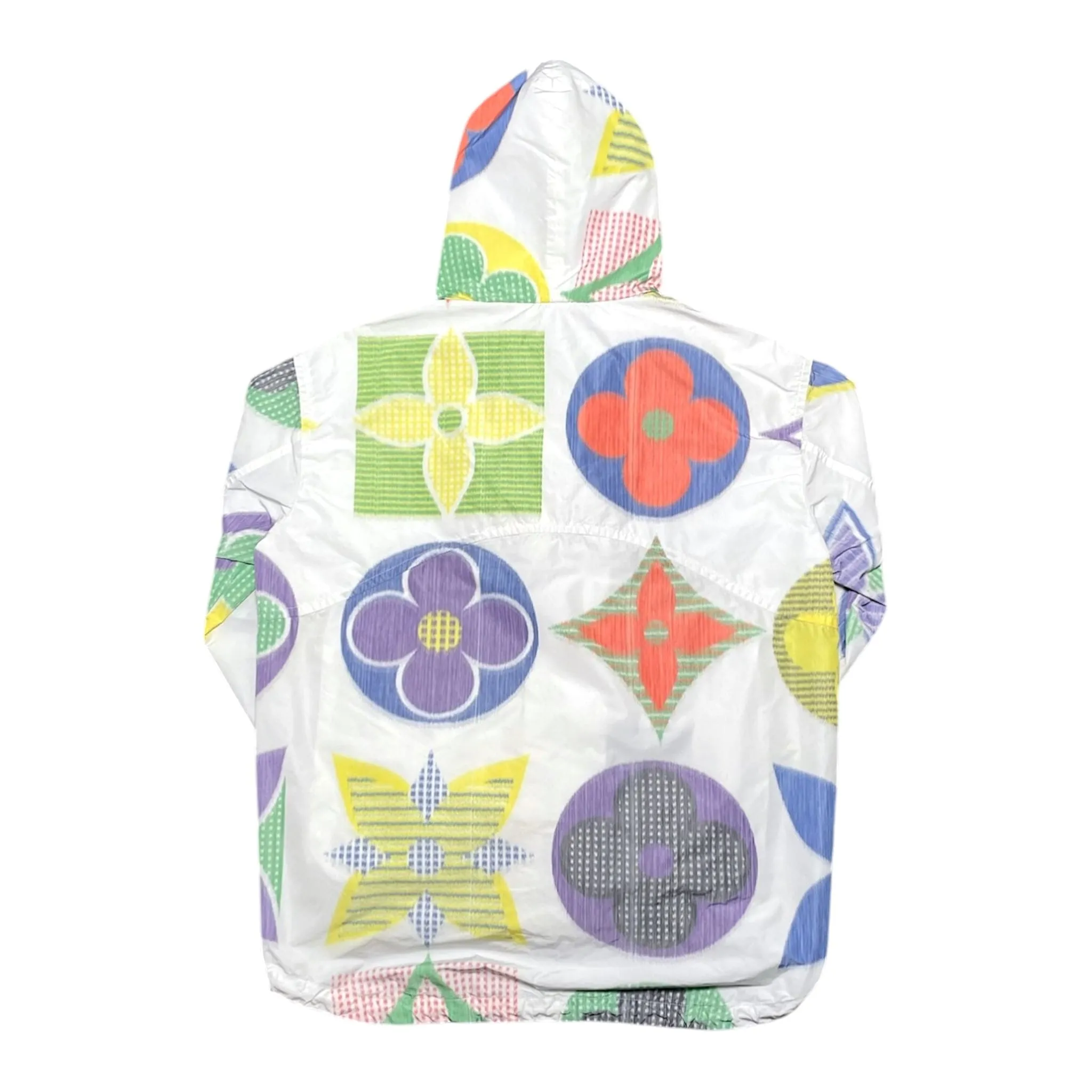 Louis Vuitton Flower Monogram Windbreaker Jacket White Multicolor Pre-Owned