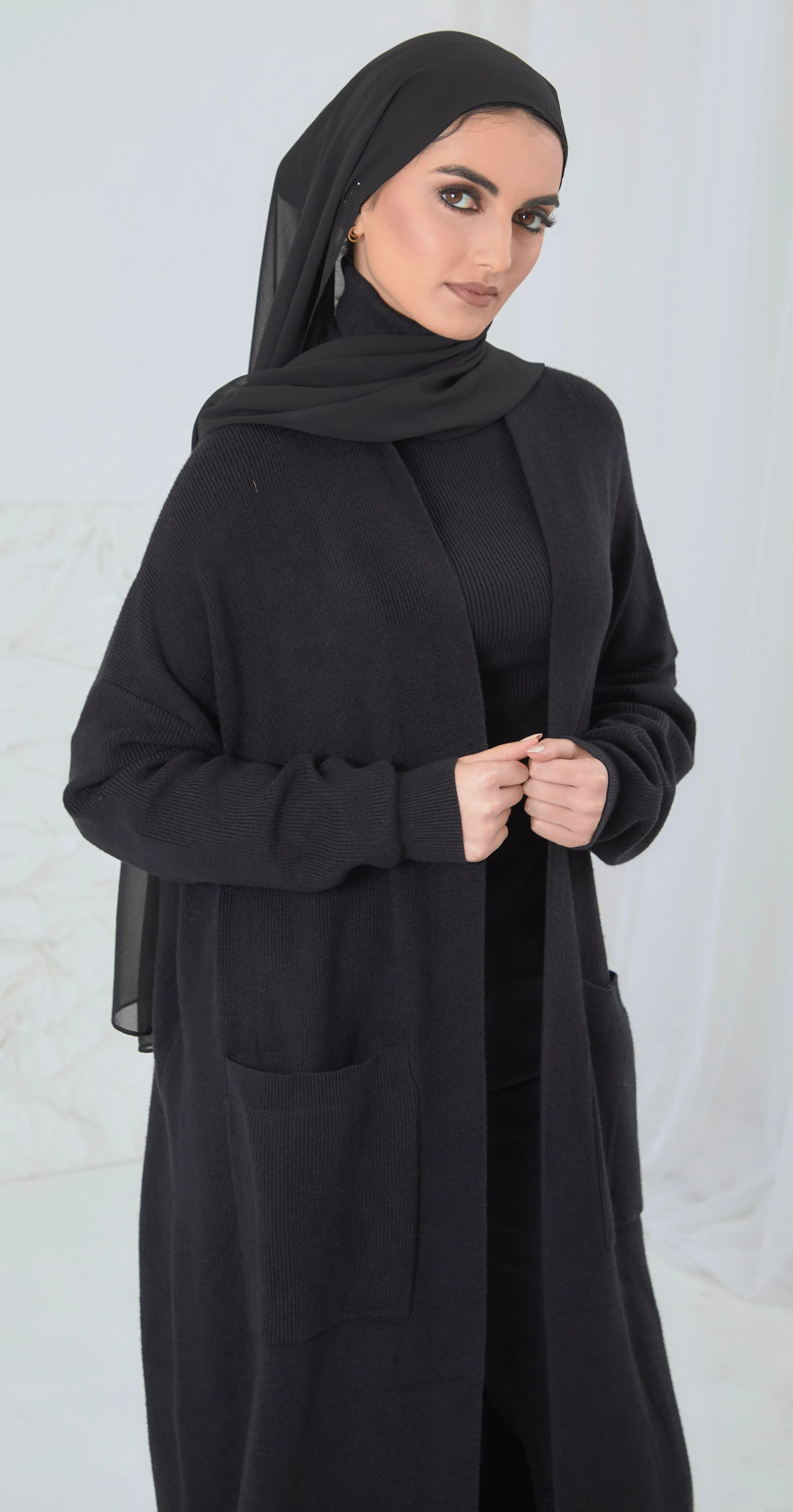 Maxi Modest Cardigan - Black