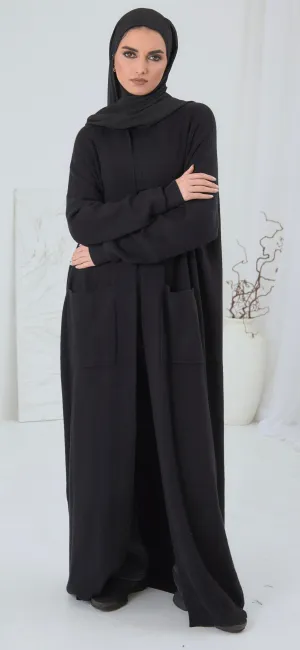 Maxi Modest Cardigan - Black