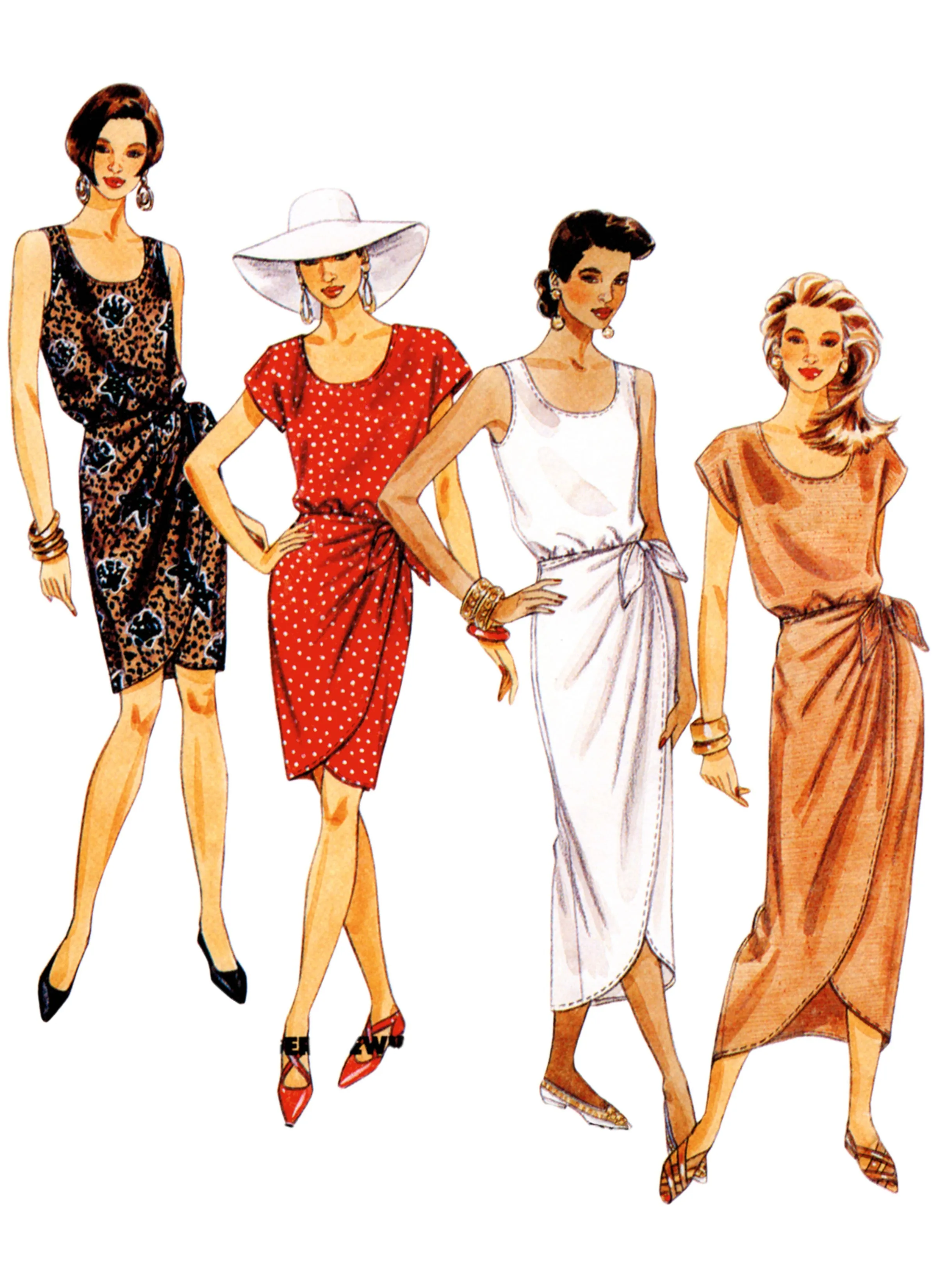 McCall's sewing pattern 8501 Mock Sarong Dress in Two Lengths