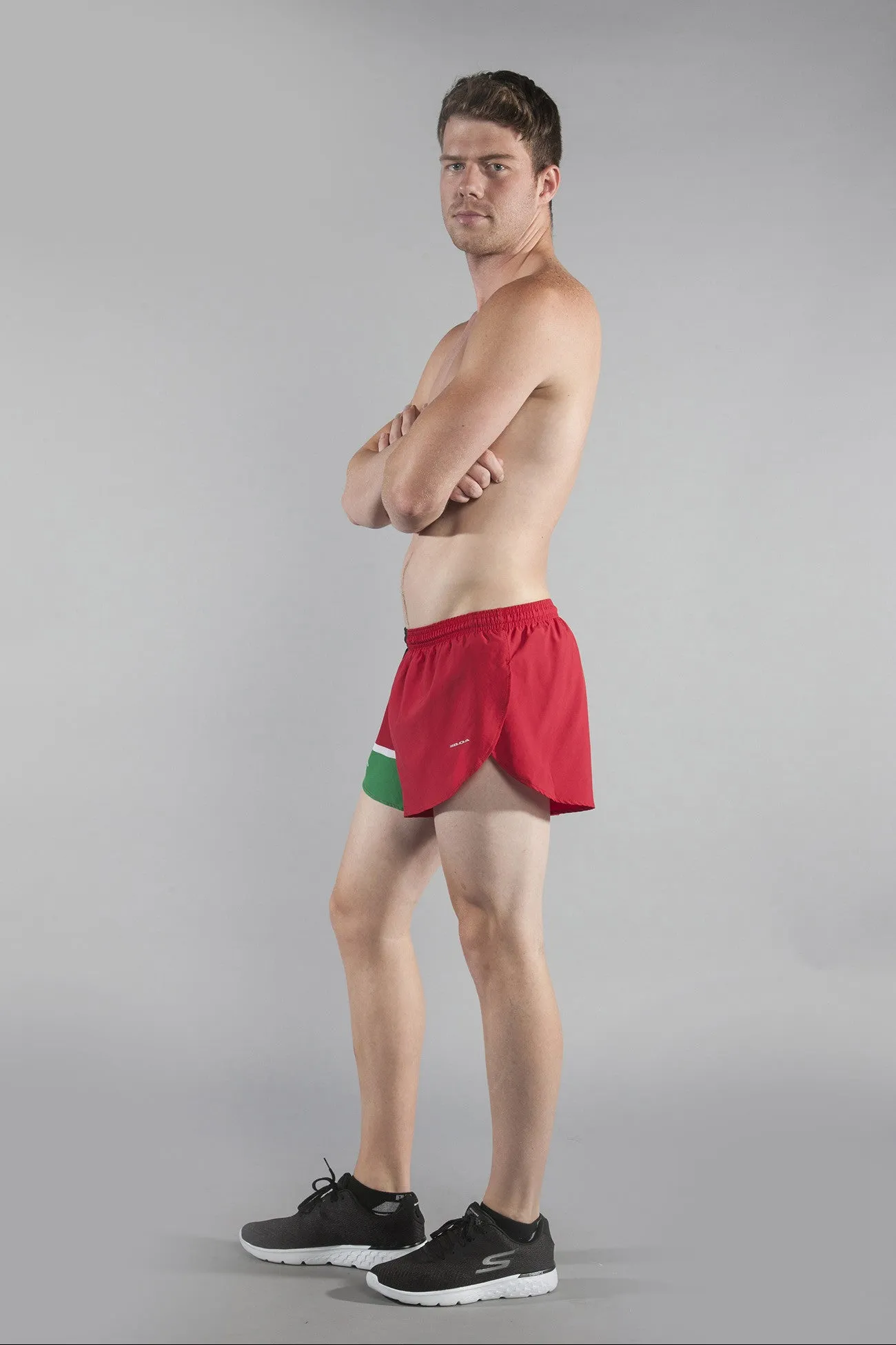 Men's 1" Elite Split Shorts- Kenya