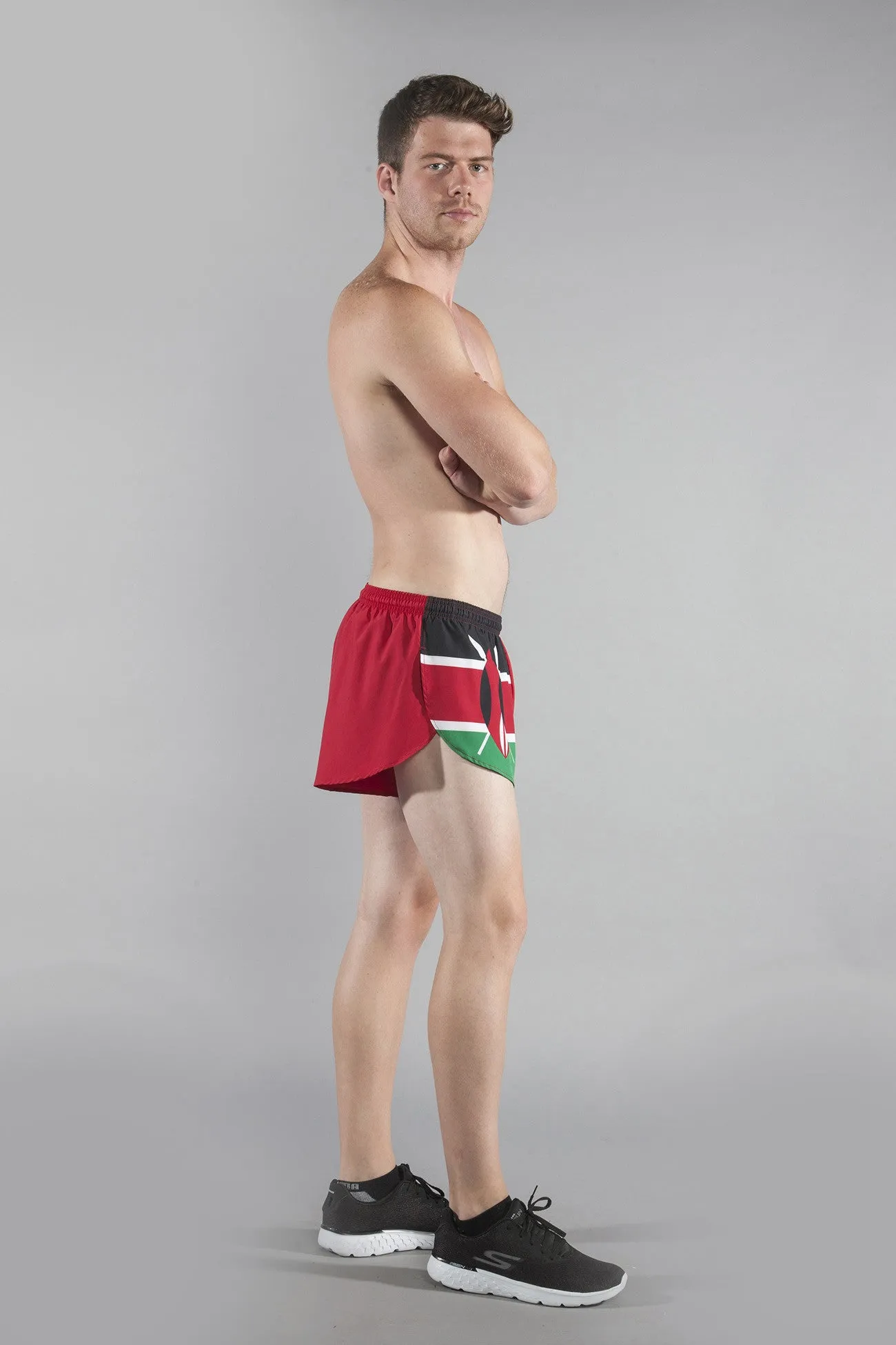 Men's 1" Elite Split Shorts- Kenya
