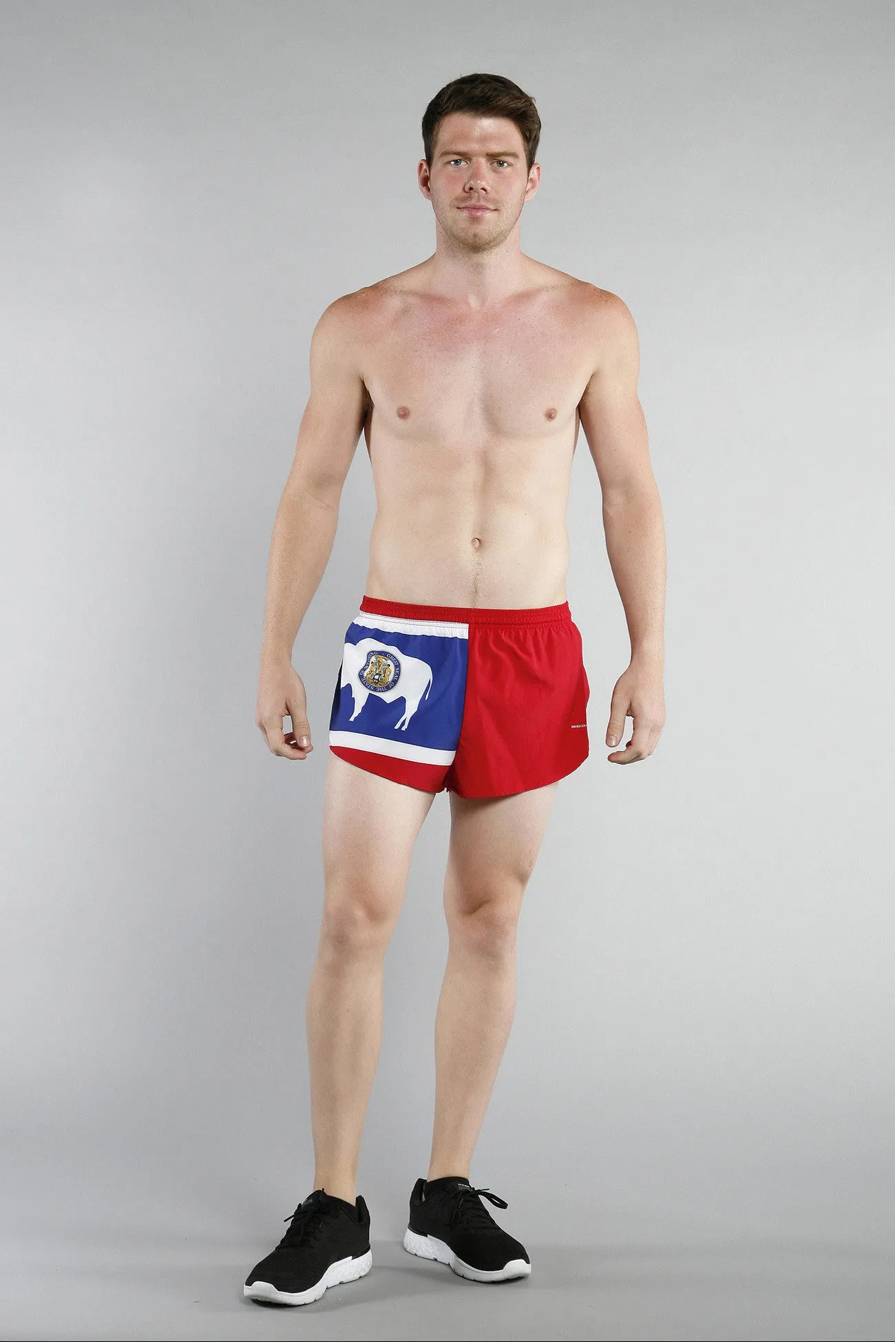 Men's 1" Elite Split Shorts- Wyoming