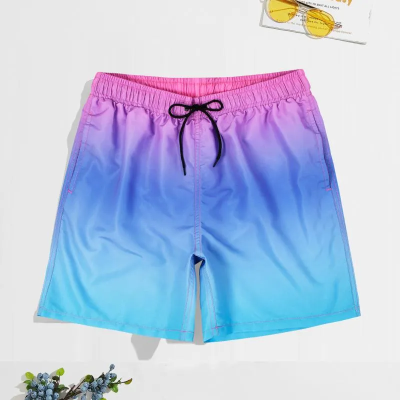 Men's Hawaiian Vacation Gradient Print Shorts 81804813L