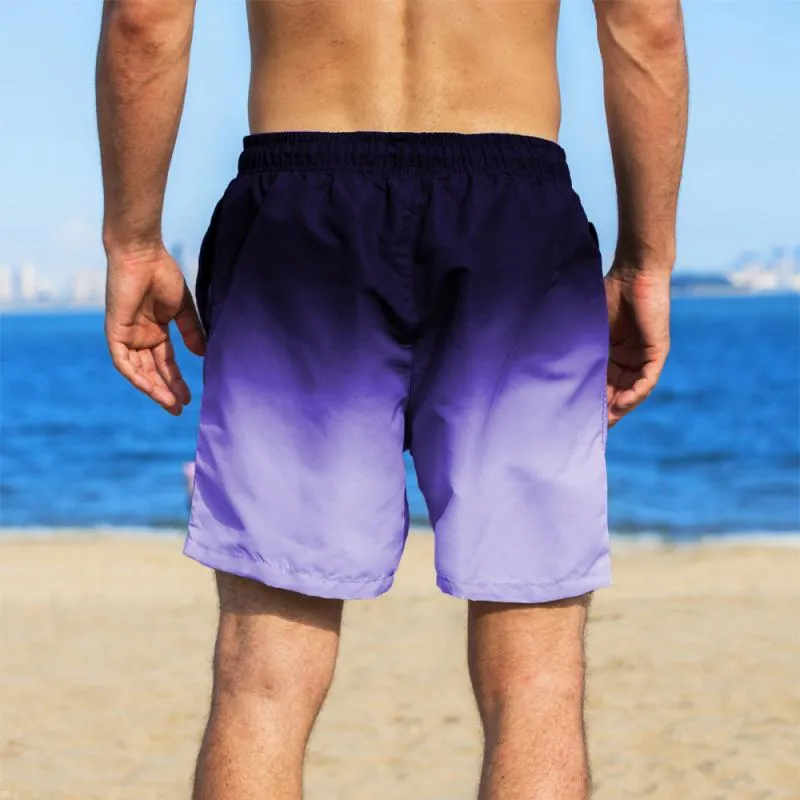 Men's Hawaiian Vacation Gradient Print Shorts 81804813L