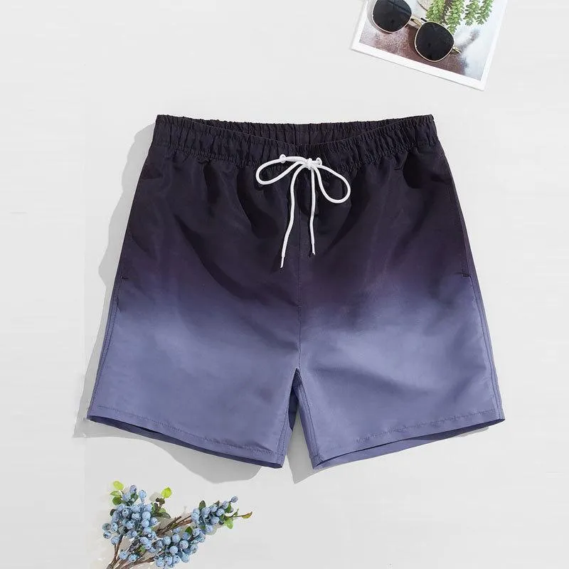 Men's Hawaiian Vacation Gradient Print Shorts 81804813L