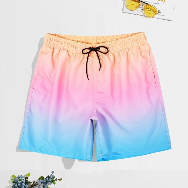 Men's Hawaiian Vacation Gradient Print Shorts 81804813L