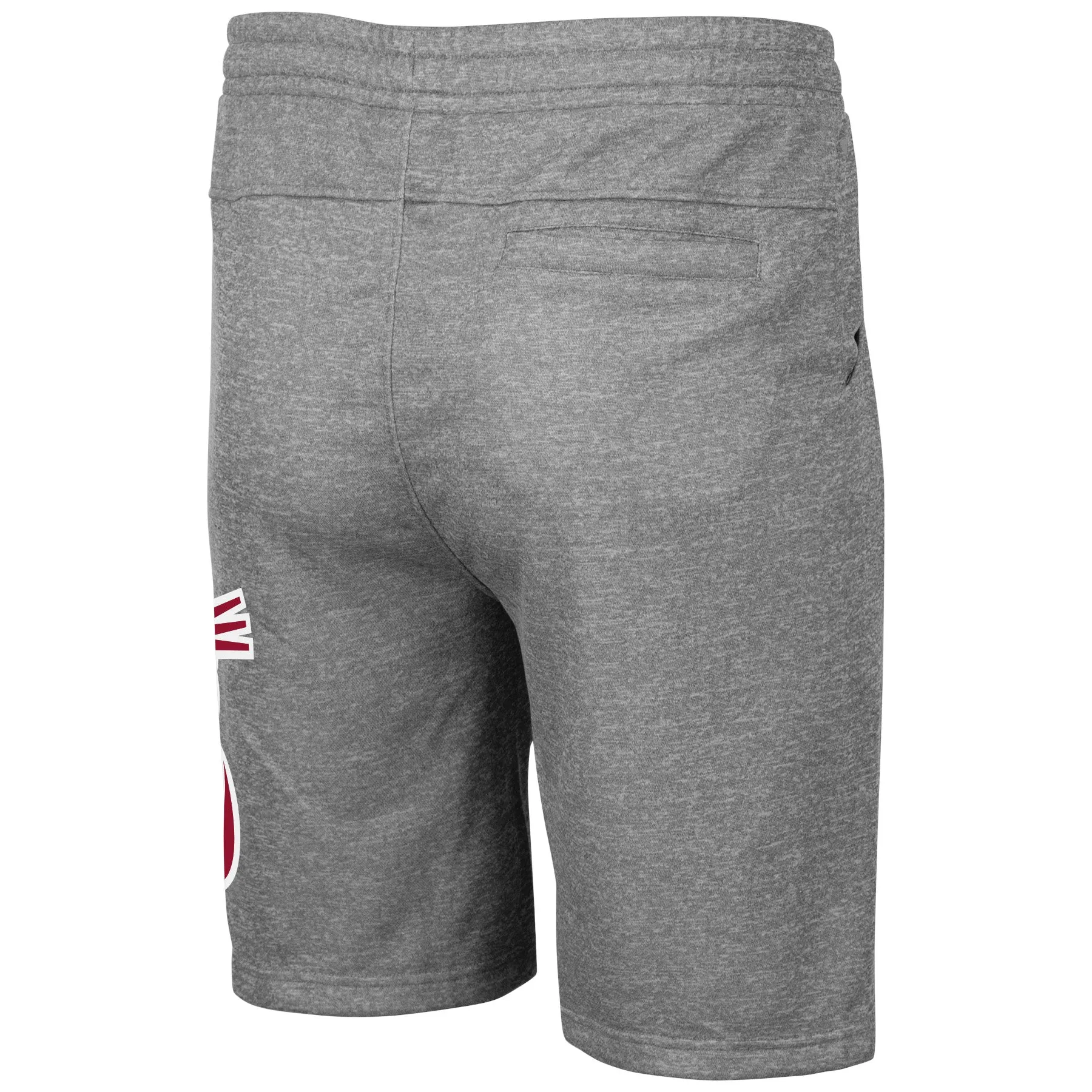 Mens Heather Grey Polyester Sweat Shorts