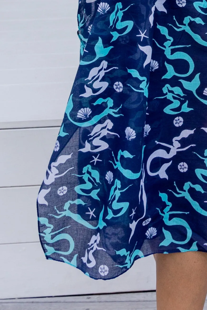 Mermaid Printed Cotton Sarong Pareo